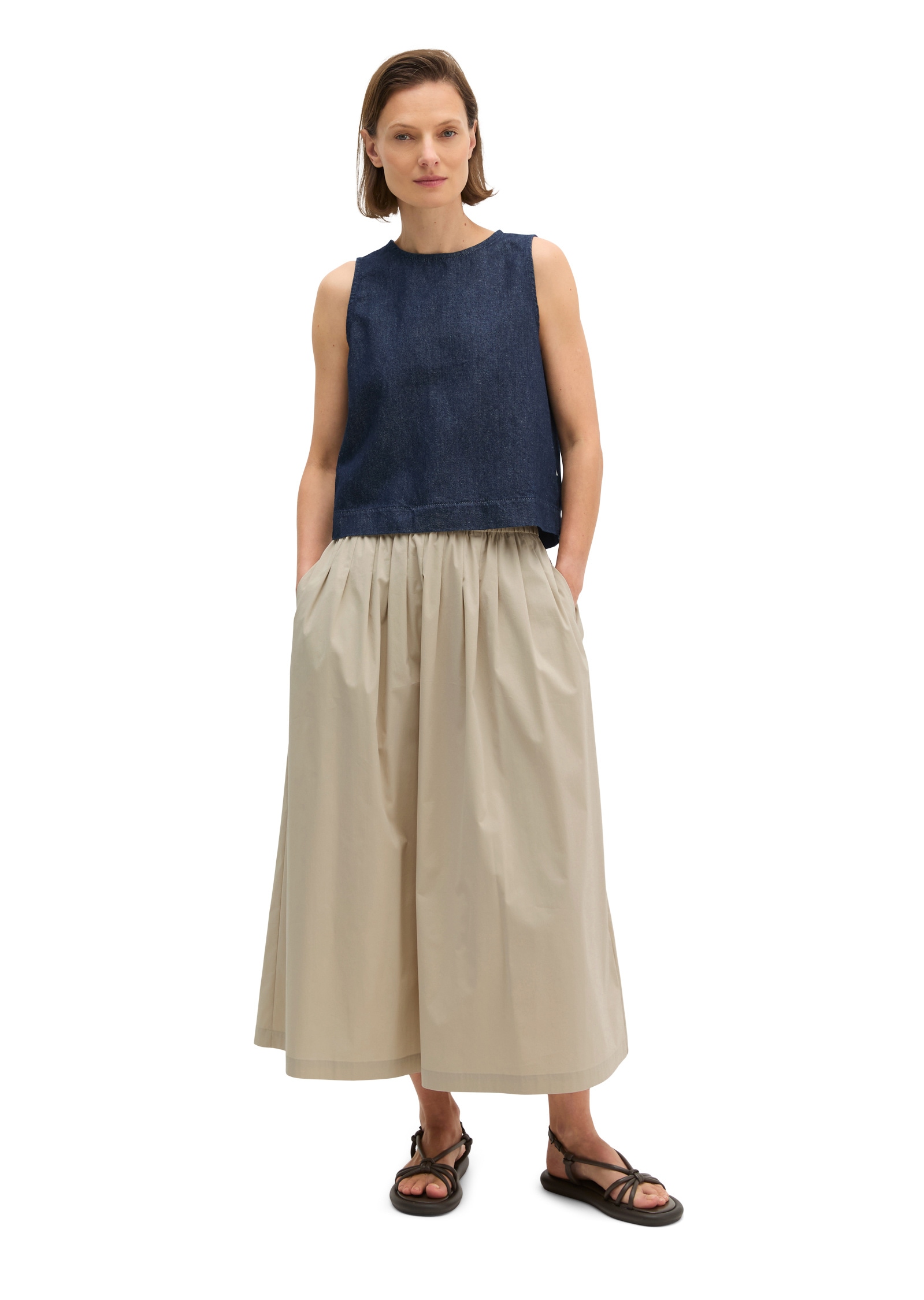 Marc O'Polo Jeansbluse »aus Organic-Cotton-Leinen-Mix«
