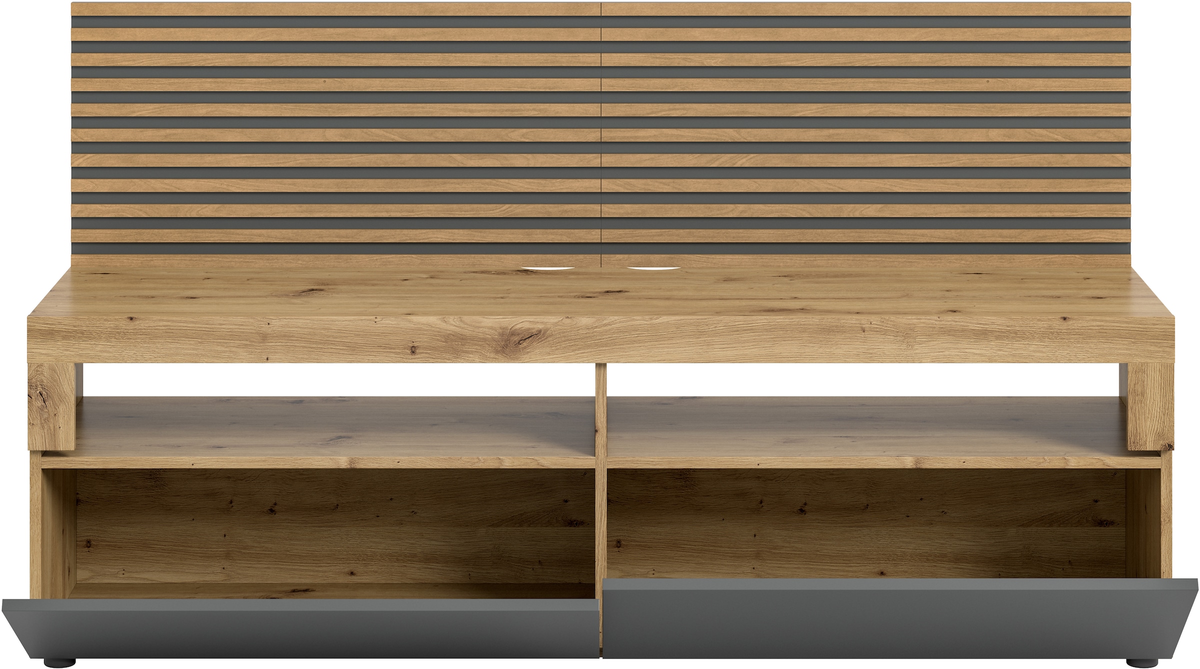 INOSIGN Lowboard »Telli, Breite 160 cm, mit 2 Paneelen, 2 Klappen & 2 offenen Fächern«, TV-Board, TV-Möbel, Media-Möbel, Fernsehschrank