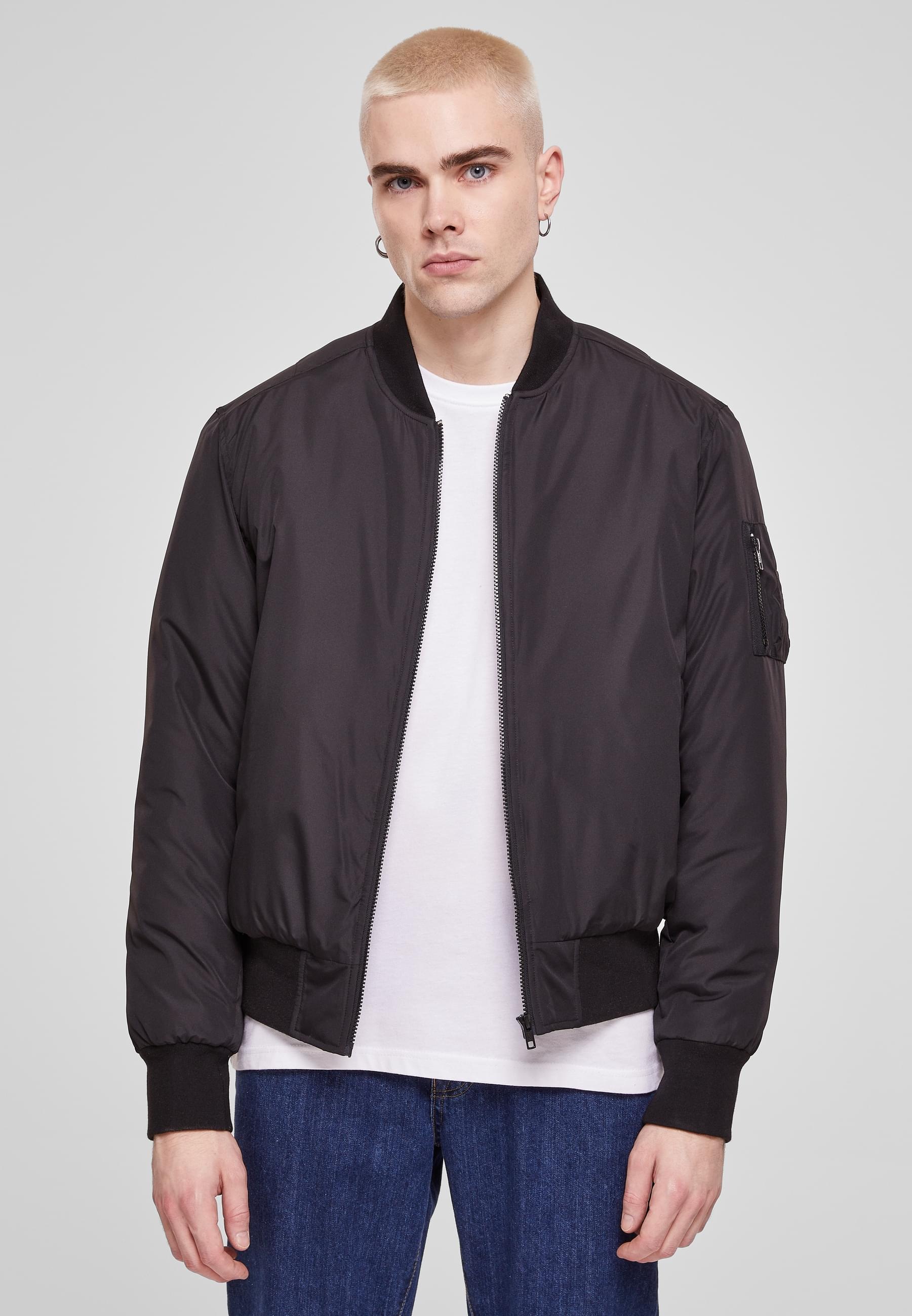 URBAN CLASSICS Allwetterjacke »Urban Classics Herren Recyclet Basic Bomber Jacket«, (1 St.), ohne Kapuze