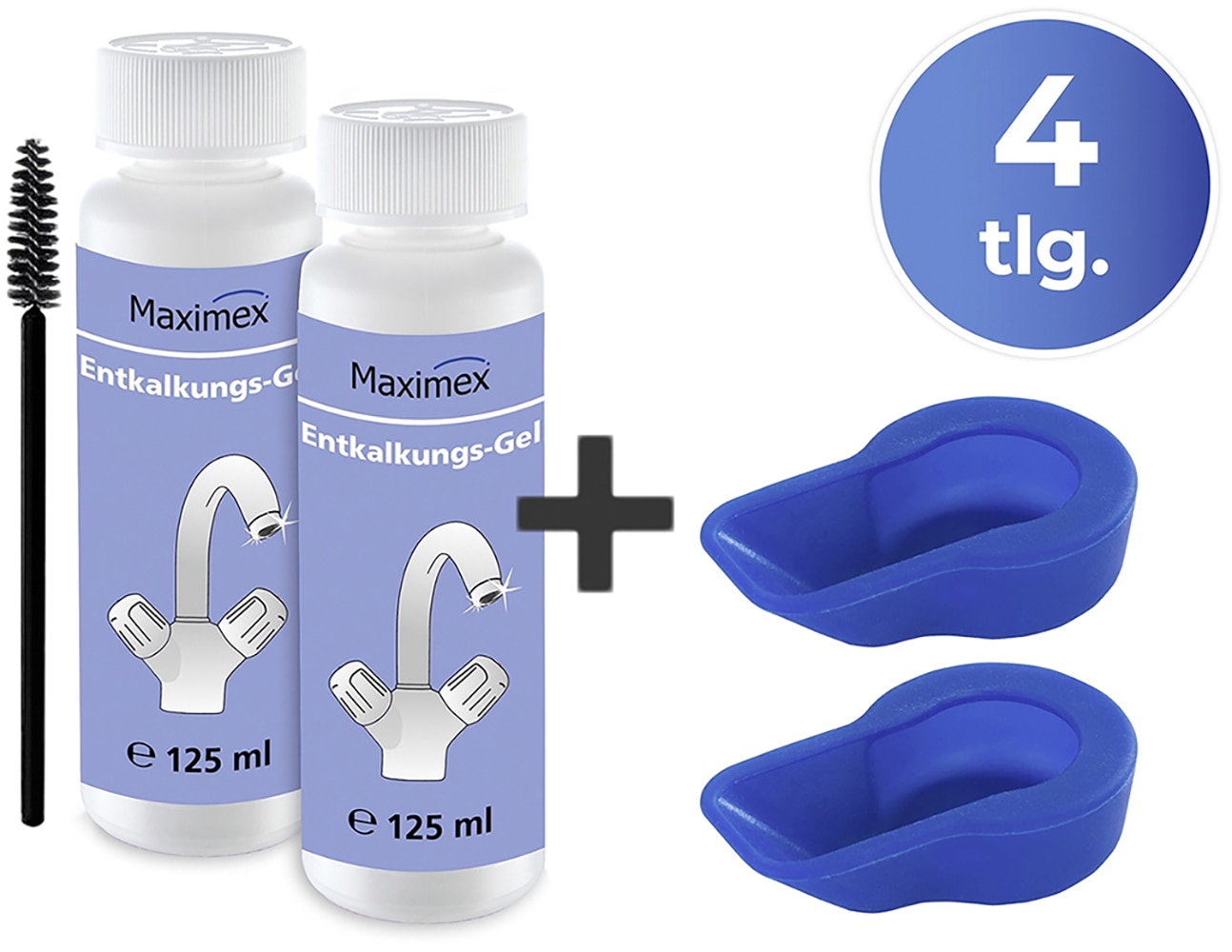 Maximex Reinigungs-Set »Anti-Kalk-Caps und Entkalkungsgel«, für Wasserhähne,...