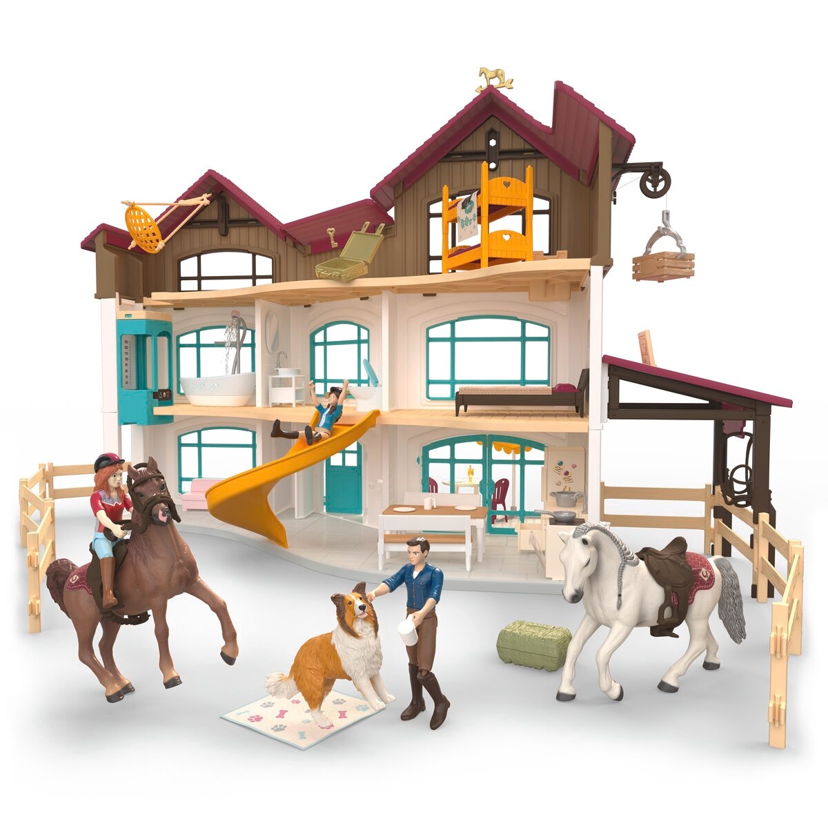 Schleich® Spielwelt »HORSE CLUB, Lakeside Villa & Paddock (42785)«