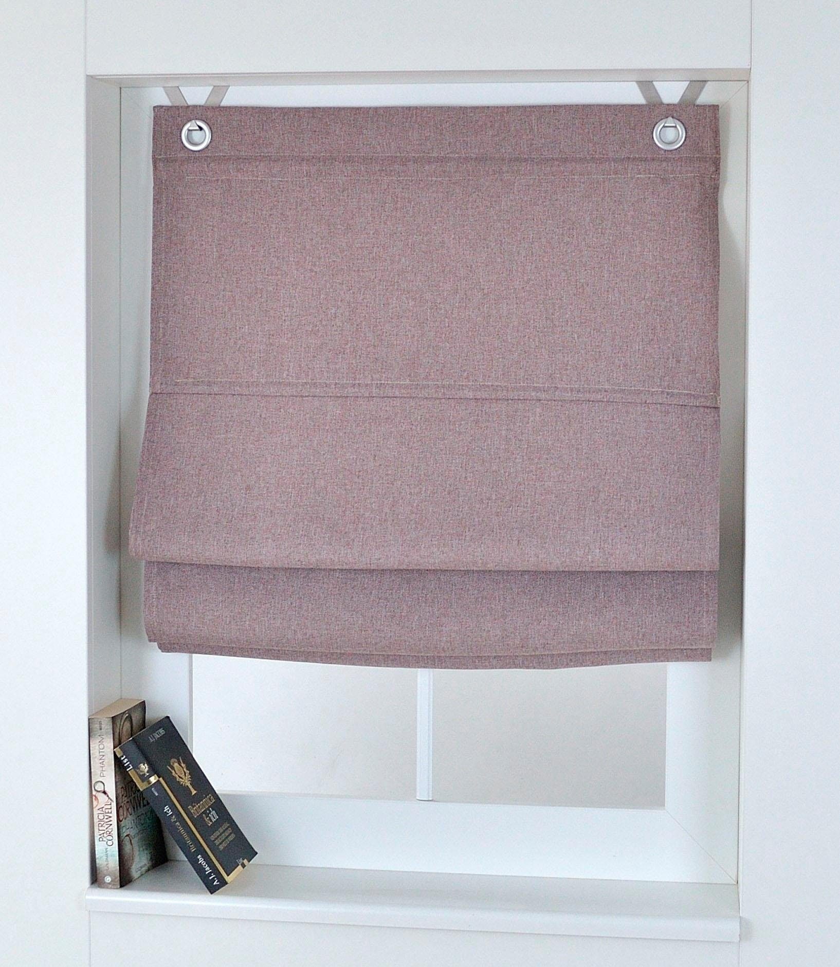 Kutti Raffrollo "Dimout" mit Hakenaufhängung ohne Bohren freihängend verdun günstig online kaufen