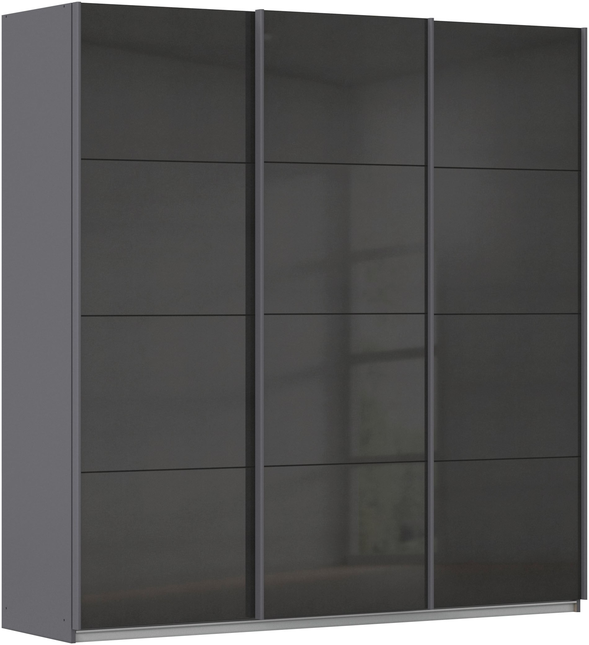 OTTO home Schwebetürenschrank "Kleiderschrank Schrank Garderobe AGORDO mit Dekor- oder Hochglanzfront" Breiten 203/271/315/360 cm in drei Griff-Farben - NEU: Farbe SCHWARZ, in 4 Breiten und 2 Höhen MADE IN GERMANY