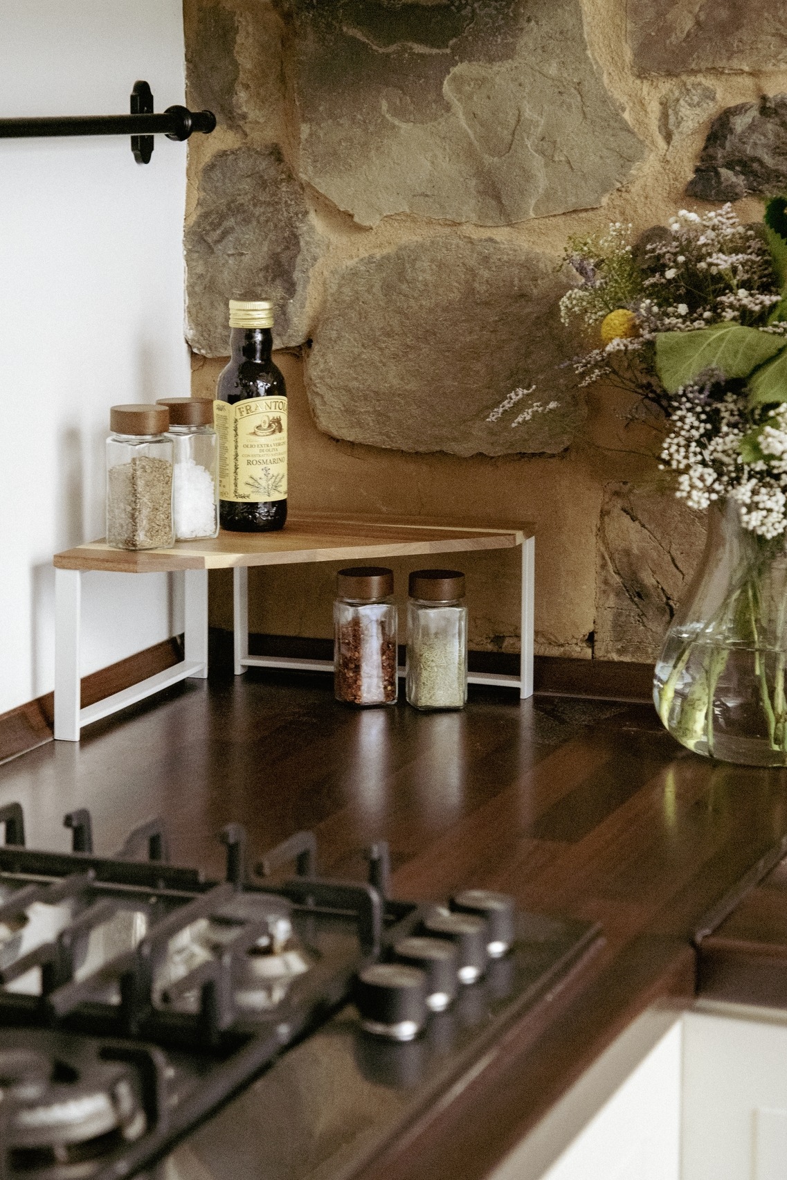 WENKO Küchenregal "Modell Louisa" stehendes Küchen-Eckregal mit Akazienholz günstig online kaufen