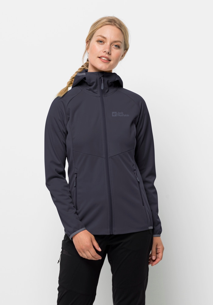 Jack Wolfskin Softshelljacke "GO HIKE SOFTSHELL W", mit Kapuze