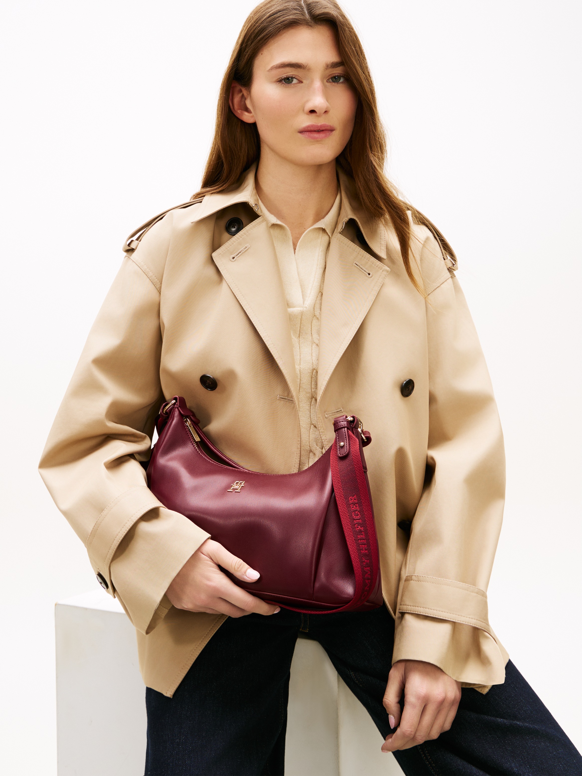 Tommy Hilfiger Schultertasche "TH ESSENTIAL SHOULDER BAG" Damen Umhängetasc günstig online kaufen