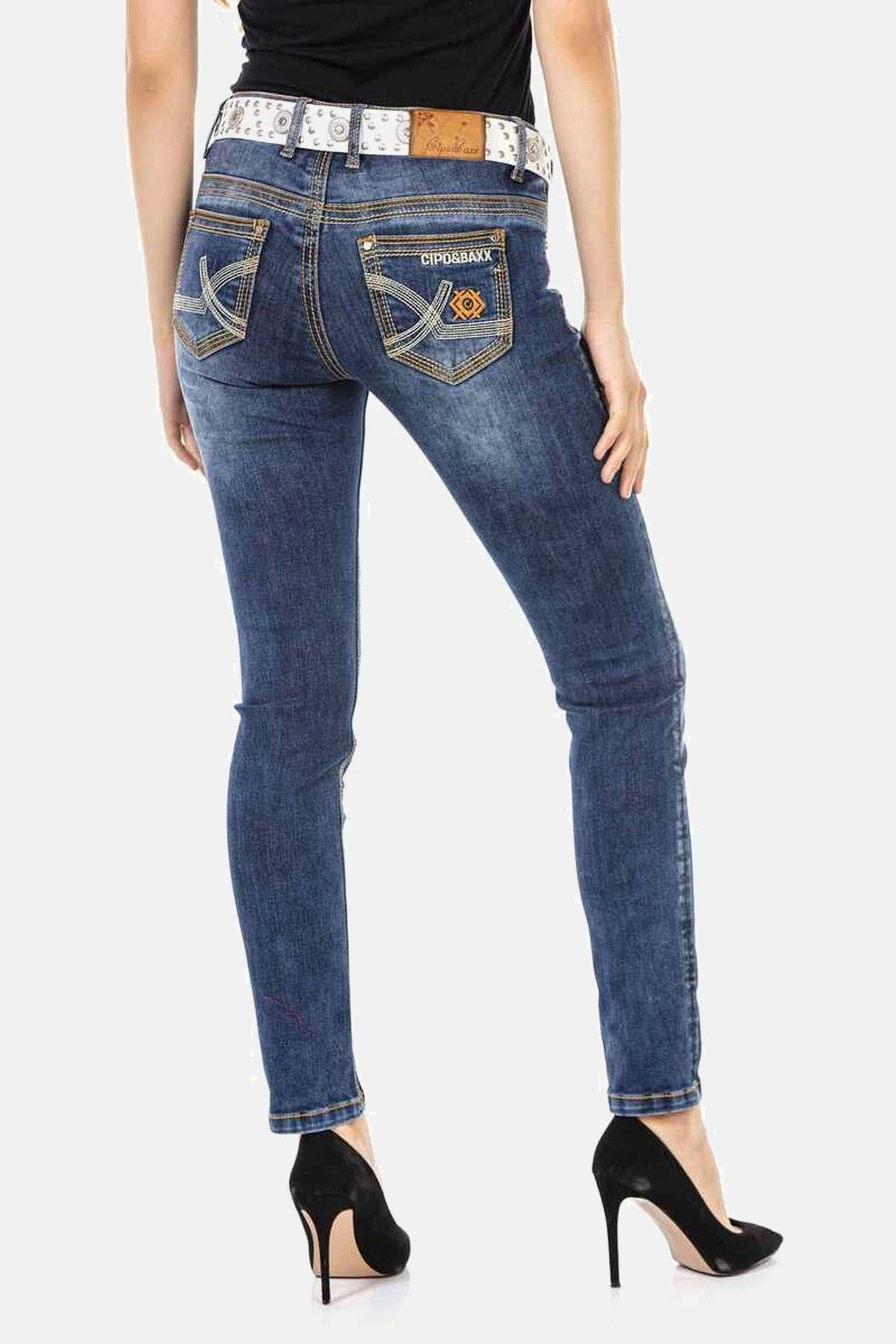 Cipo & Baxx Slim-fit-Jeans »Jeans«, mit trendigen Ziernähten, WD462