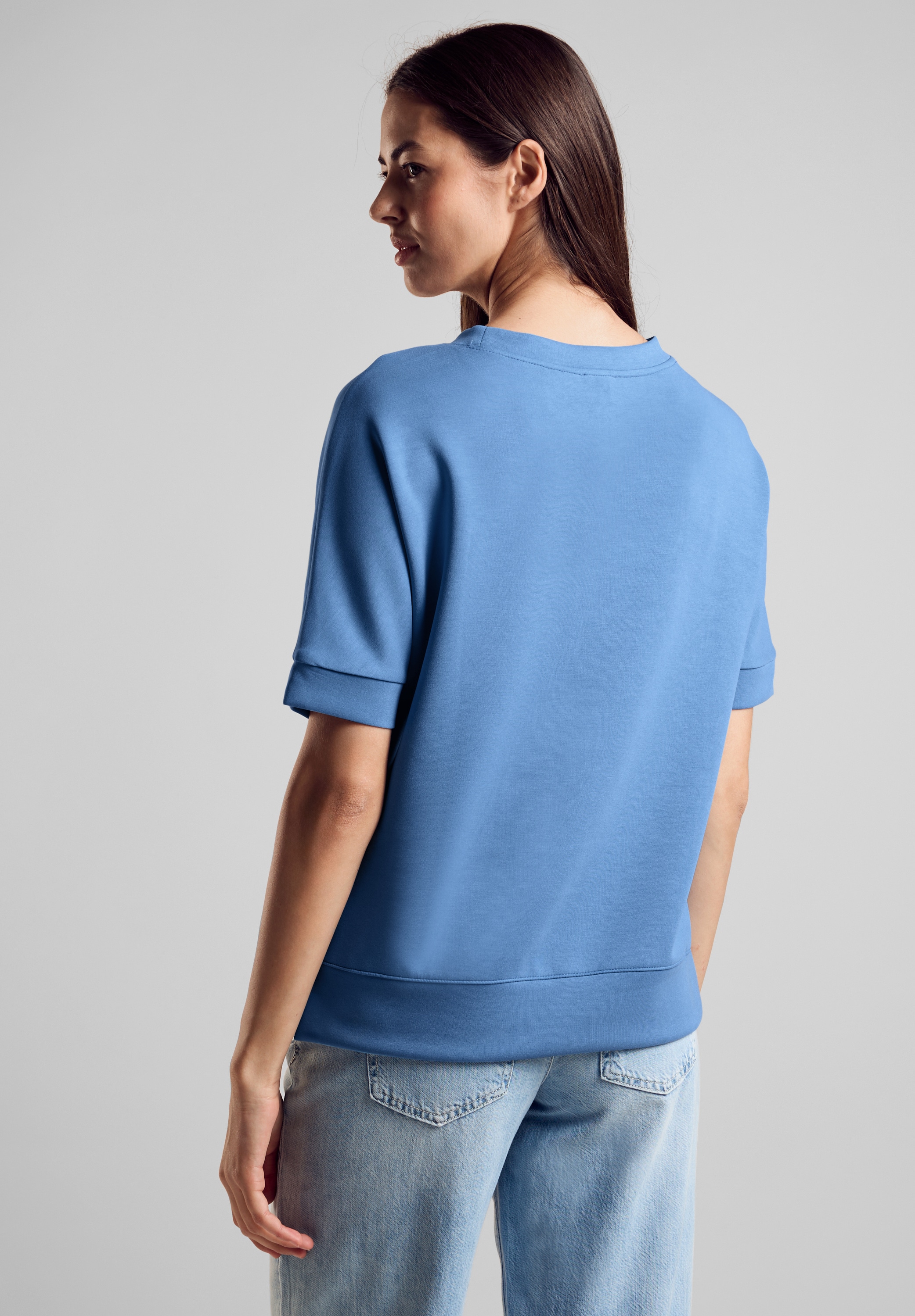STREET ONE T-Shirt, aus softem Materialmix