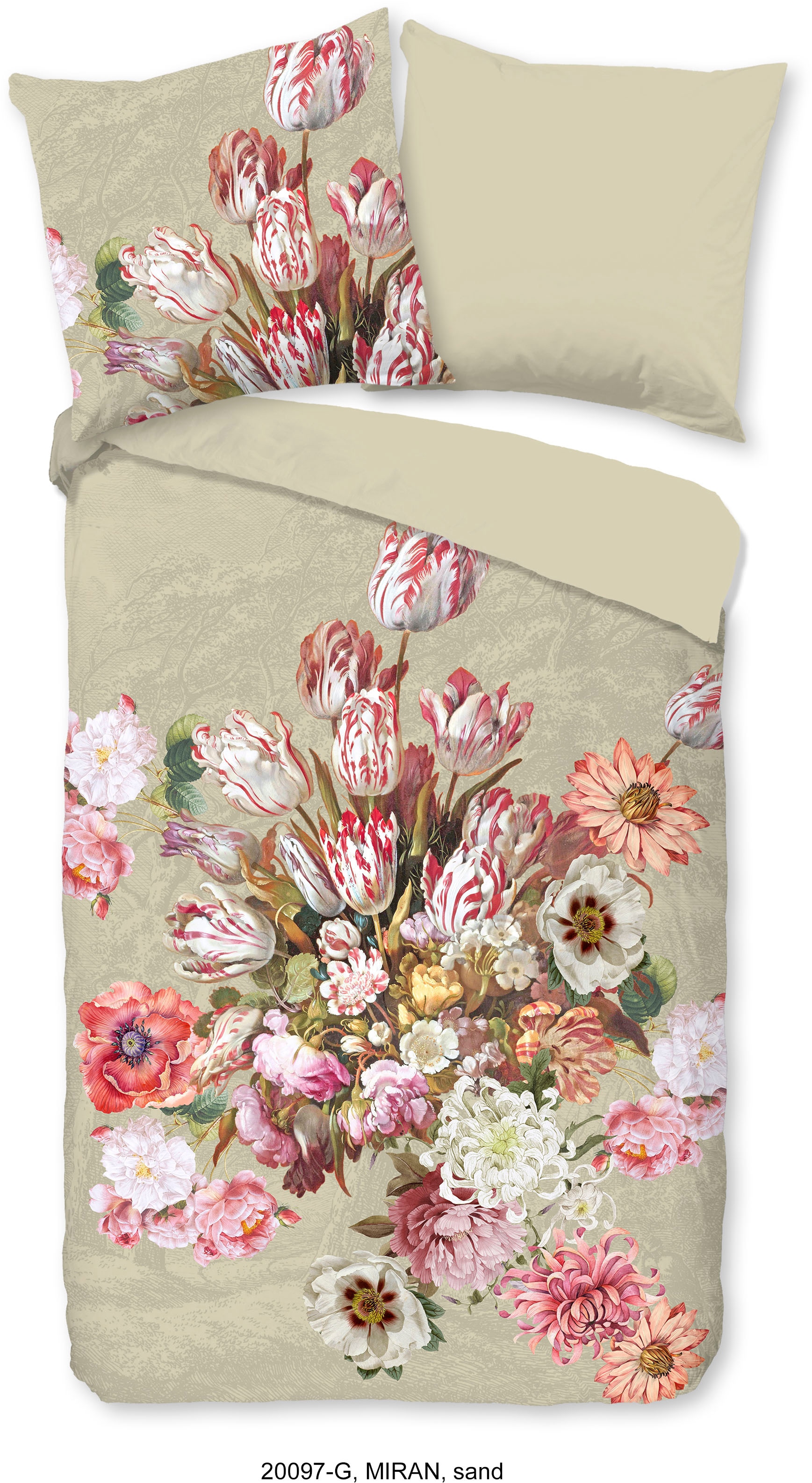 good morning Wendebettwäsche »Miran«, Baumwolle, 135x200, 2 Teilig, Reißverschluss, Wendeoptik, Blumen