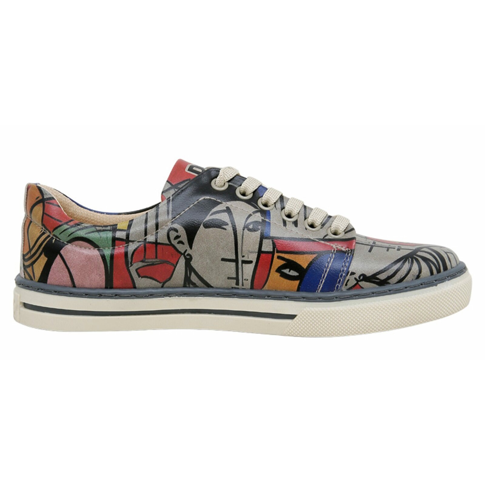 Thumbnail - DOGO Sneaker "Classic Schnürsneaker Cubic Faces Damen Sneaker" Handgefertigt