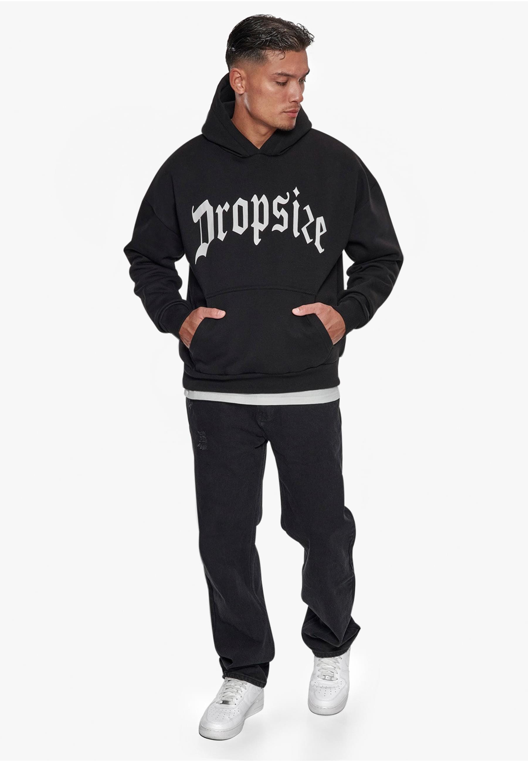Dropsize Kapuzensweatshirt »Dropsize Herren Heavy Logo Design Hoodie«, (1 tlg.)