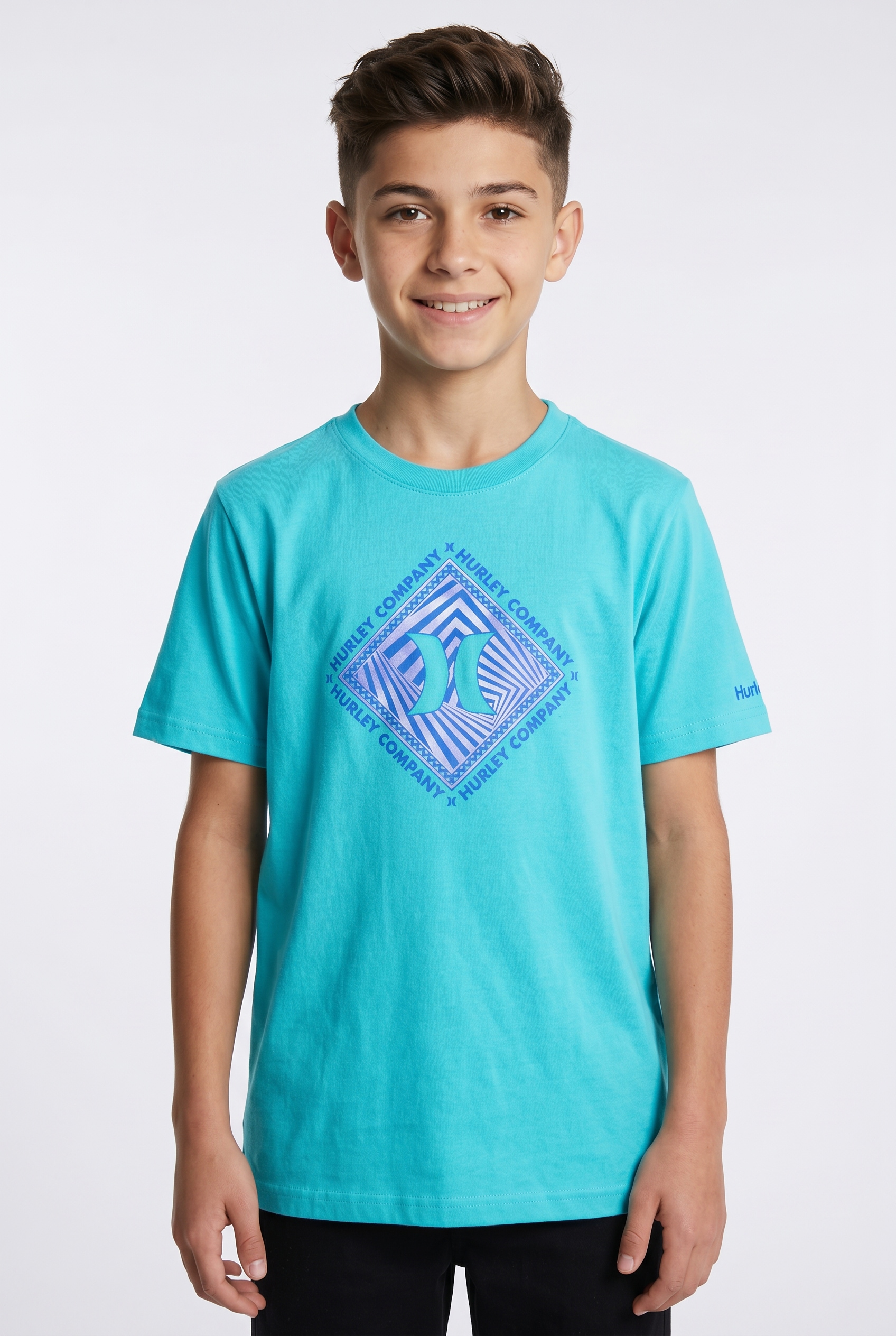 Hurley T-Shirt für Kinder, Kurzarmdesign, sportlicher Stil, mit Rundhalsausschnitt