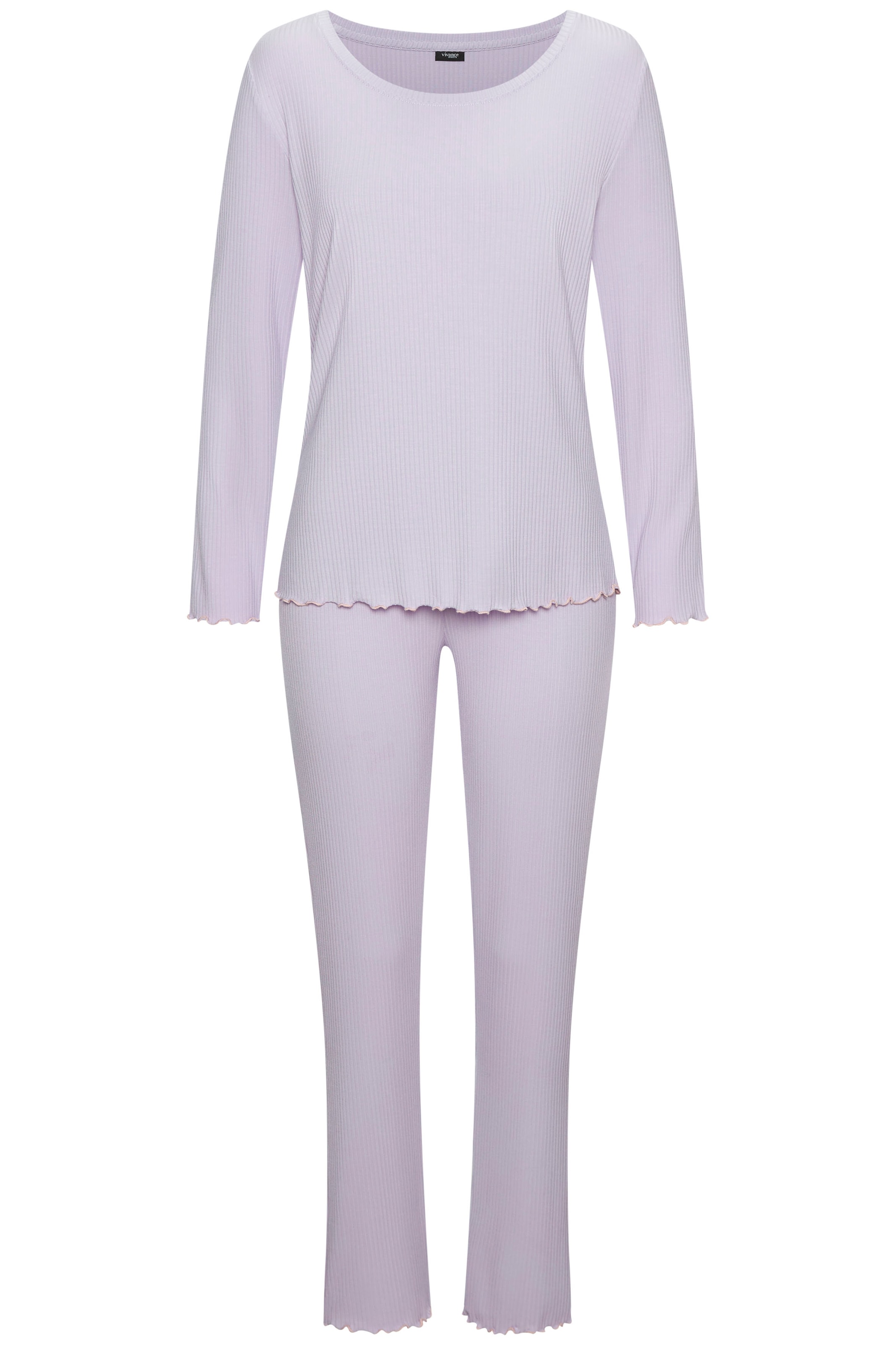 Vivance Dreams Pyjama, mit süßem Babylock-Saum günstig online kaufen