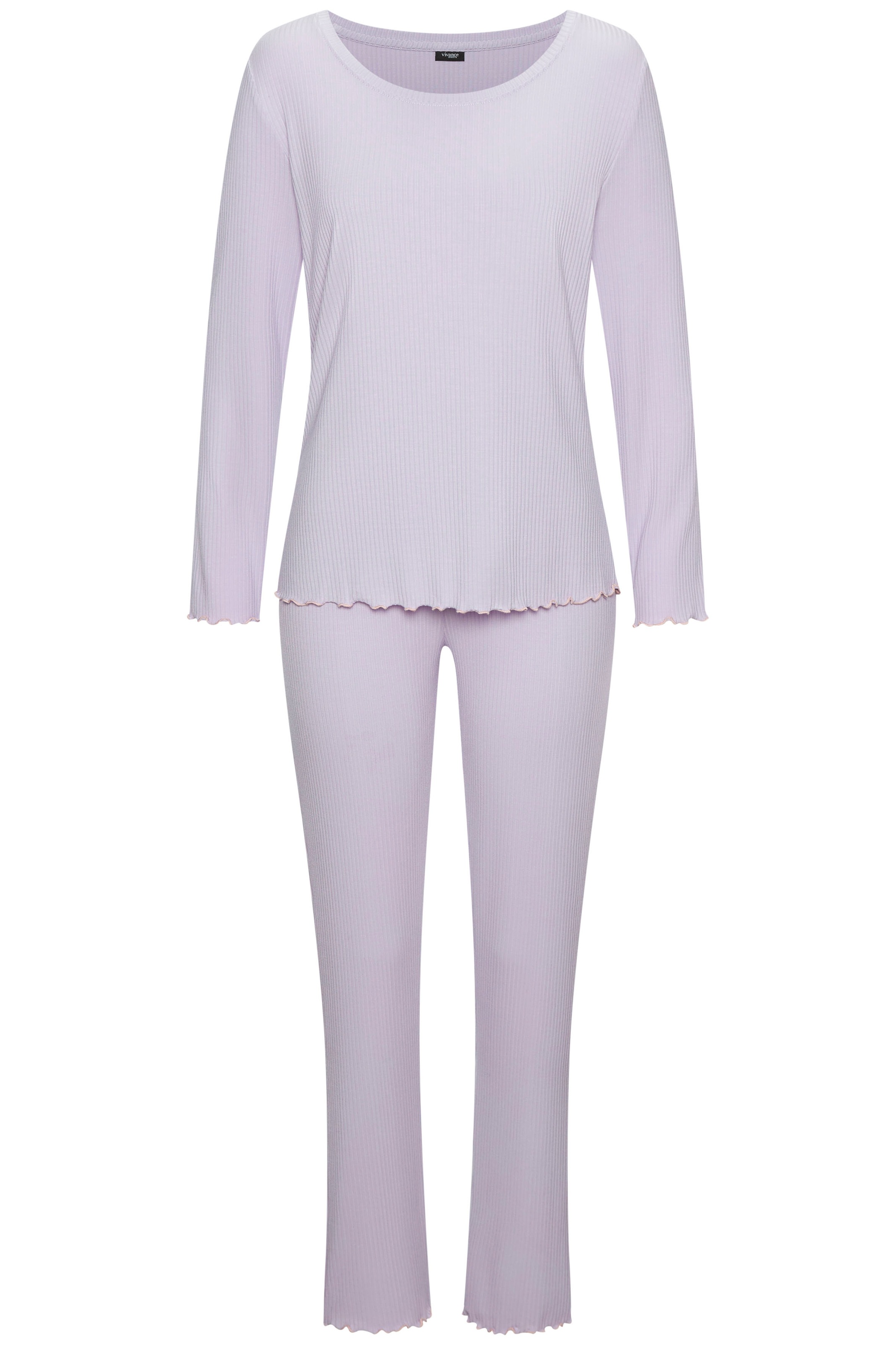 Vivance Dreams Pyjama Set, 2 tlg. mit Babylock-Saum günstig online kaufen