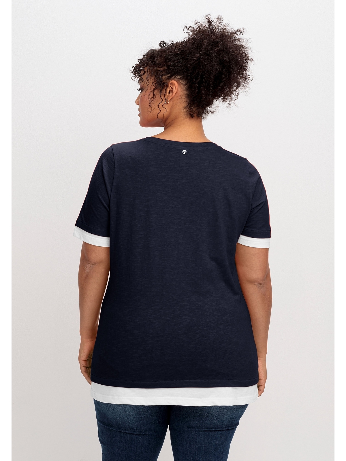 Sheego 2-in-1-Shirt »Große Größen«, in BAUR mit kaufen | 2-in-1-Optik, V-Ausschnitt