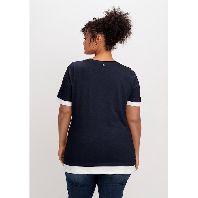Sheego 2-in-1-Shirt »Große Größen«, in 2-in-1-Optik, mit V-Ausschnitt  kaufen | BAUR
