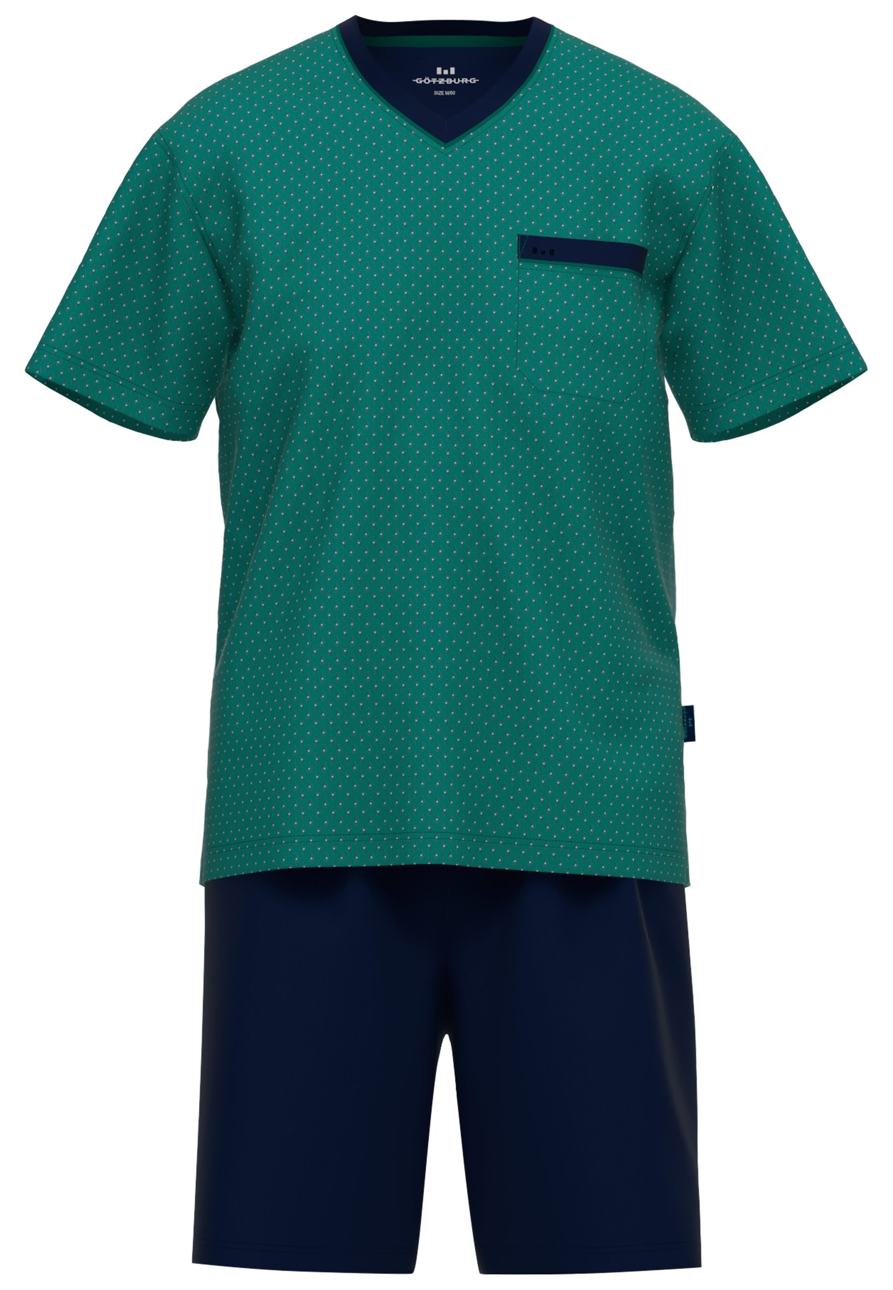 GÖTZBURG Shorty "Bray", 2 Stk. V-Ausschnitt, Brusttasche, Baumwolle günstig online kaufen