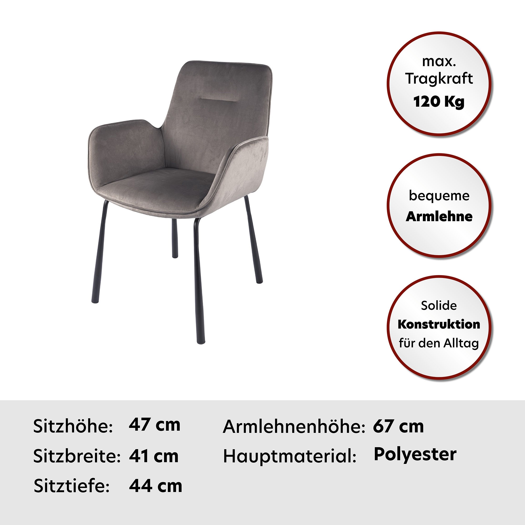 Kayoom Polsterstuhl »Stuhl Eliot 125, Retro-Stuhl,elegantes Design in schlichter Gestaltung«, 1 St., stilvoll, pflegeleicht, Rückenlehne mit stilvoller Ziernaht