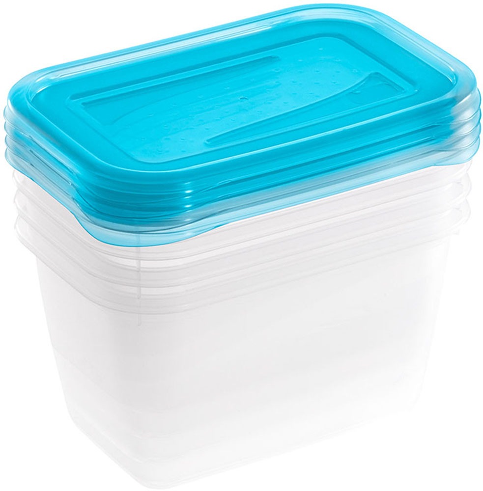 Thumbnail - keeeper Frischhaltedose "Fredo Fresh (Set,17-tlg.), rechteckig, 500-2000 ml" Set, 17 Stk. tlg. lebensmittelecht, spülmas...