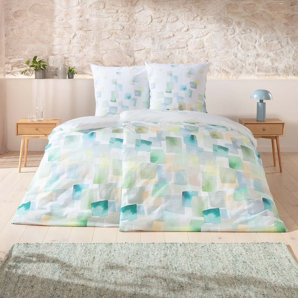 Estella Bettwäsche "Rupert" 2 tlg. Hochwertiger Seersucker aus 100% Baumwol günstig online kaufen