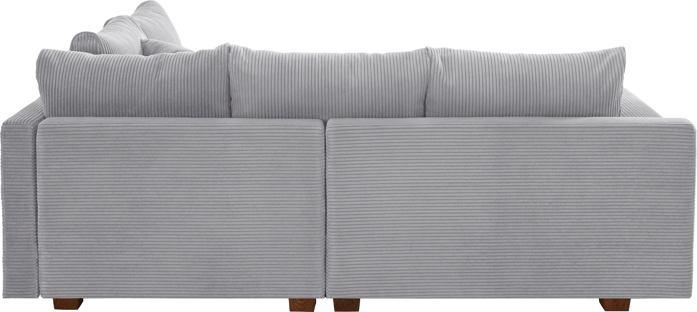 Home affaire Ecksofa »Rice L-Form inkl. Hocker«, (Set, mit Hocker), mit Bonnellfederkern, Hocker & Kissen, Ottomane beidseitig montierbar
