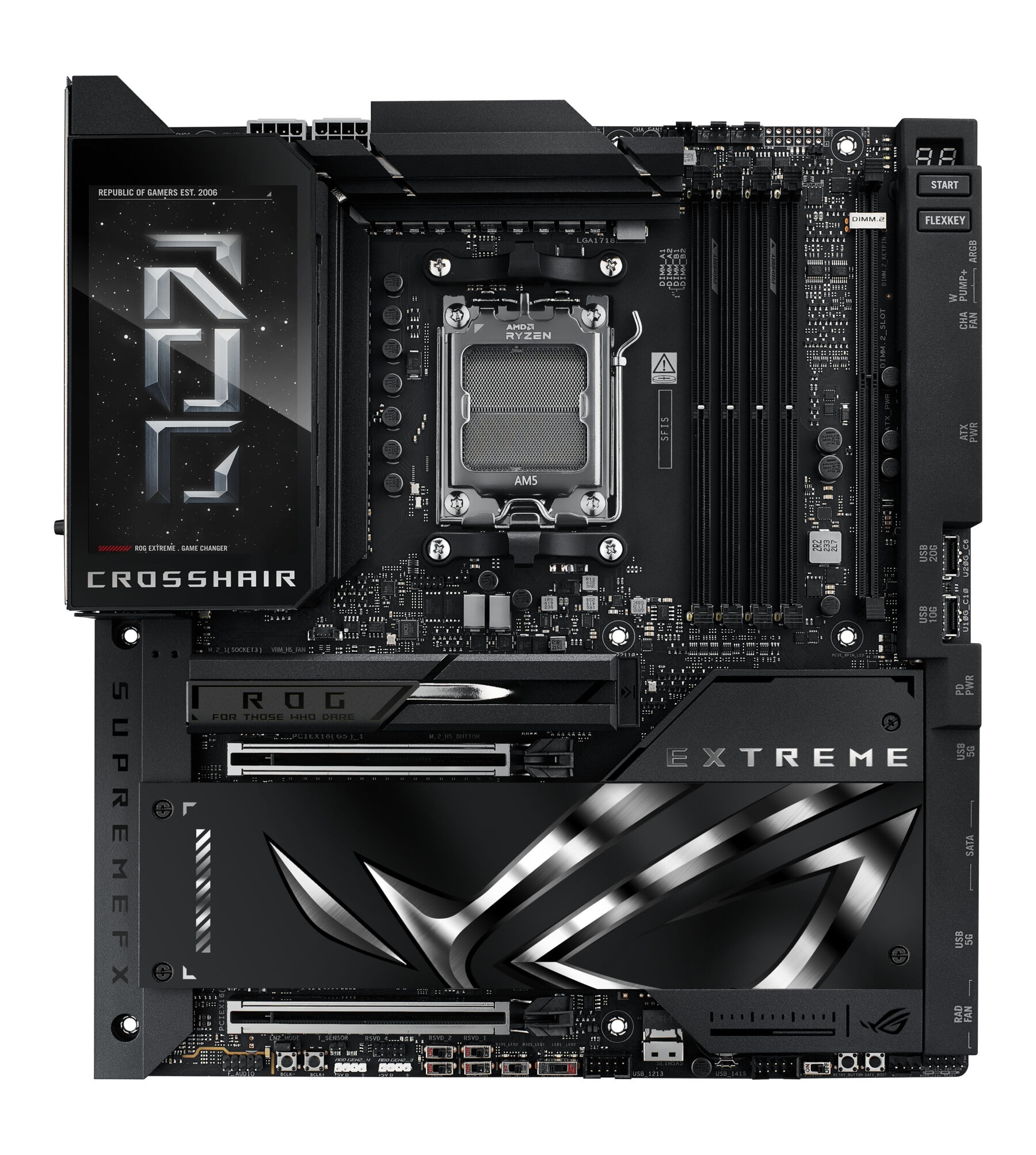 ASUS Mainboard "ROG CROSSHAIR X870E EXTREME", B:12,5cm H:32cm T:38,5cmohne farbbezeichnung, Mainboards