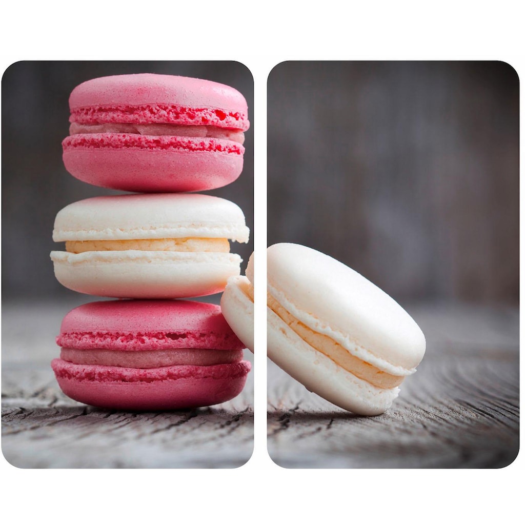 WENKO Herd-Abdeckplatte »Macarons«, (Set, 2 tlg.), aus gehärtetem Glas von WENKO