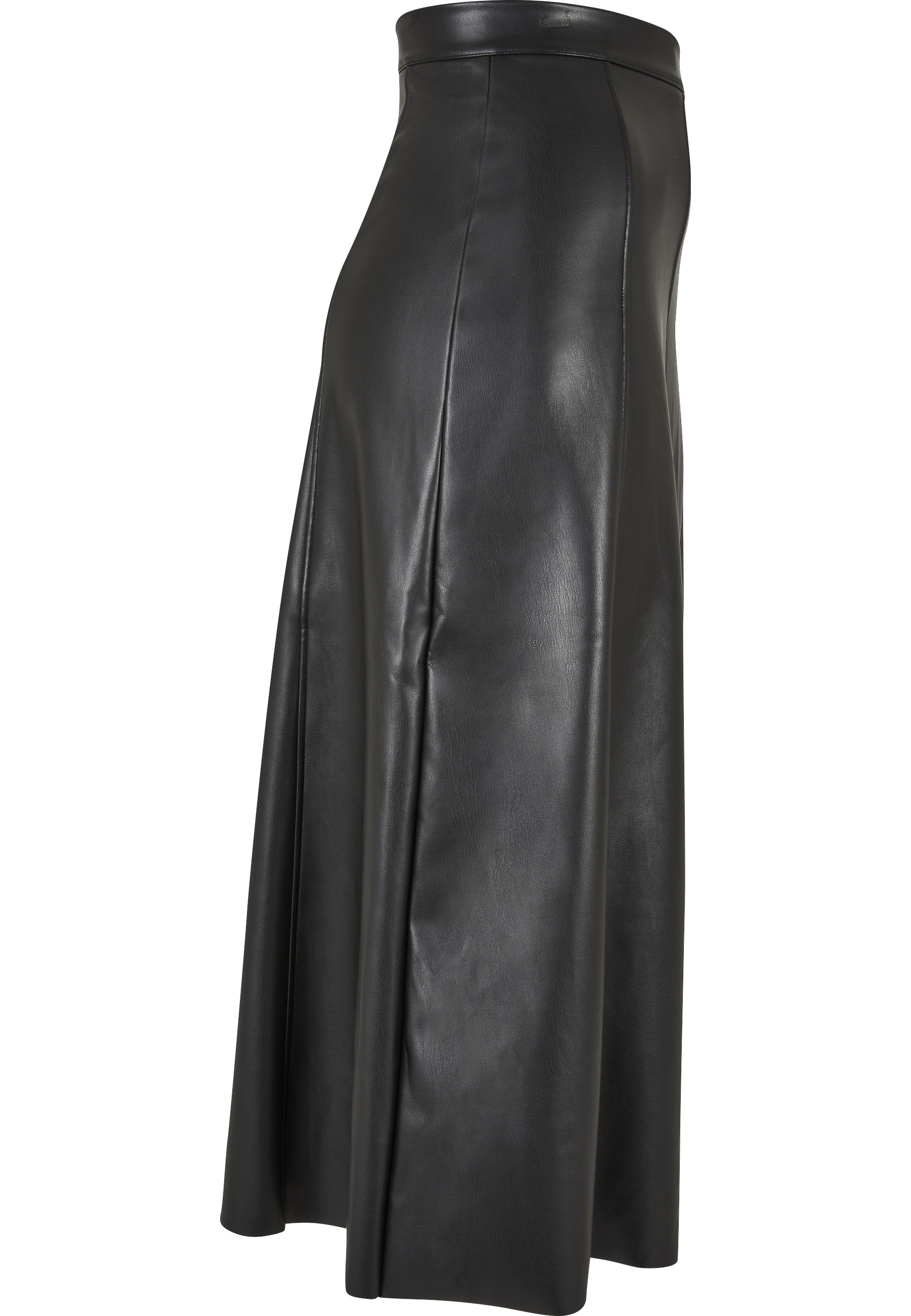 URBAN CLASSICS Sommerrock »Urban Classics Damen Ladies Synthetic Leather Midi Skirt« 1 Stk.