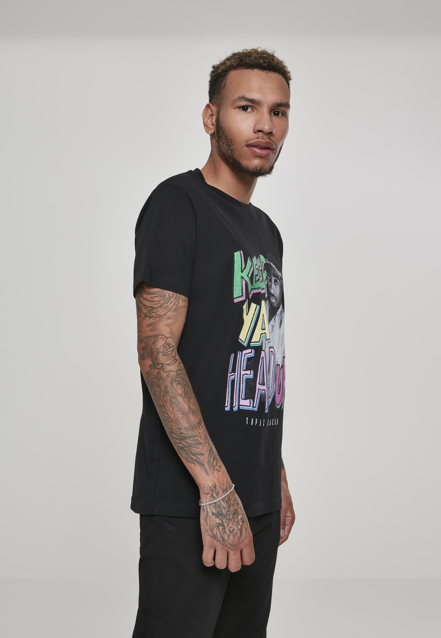 MisterTee T-Shirt »MisterTee Herren TuPac Keep Ya Head Up Tee«, (1 tlg.)