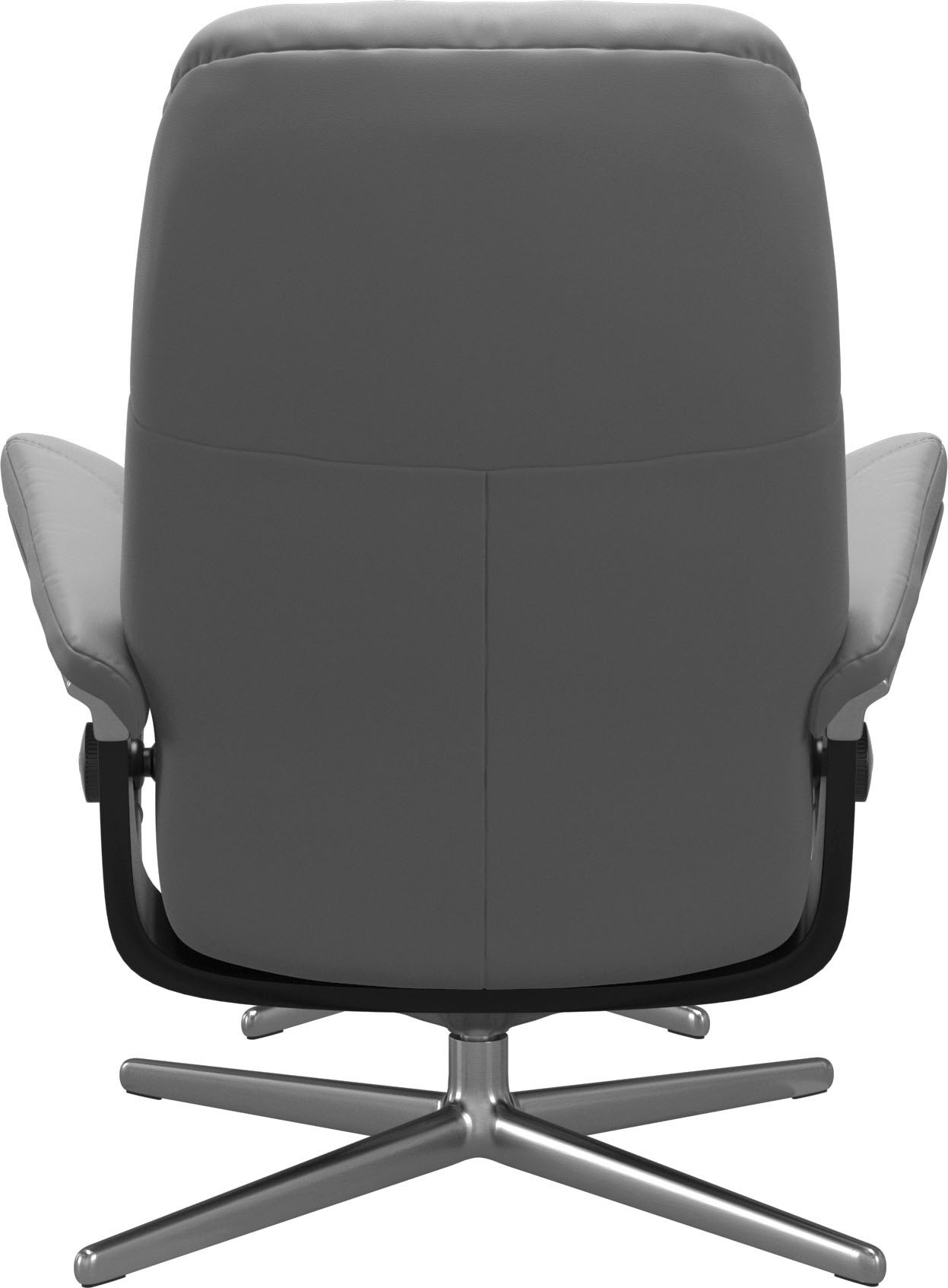 Stressless® Relaxsessel »Consul«, (Set, Relaxsessel mit Hocker), mit Hocker, mit Cross Base, Größe S, M & L, Holzakzent Schwarz