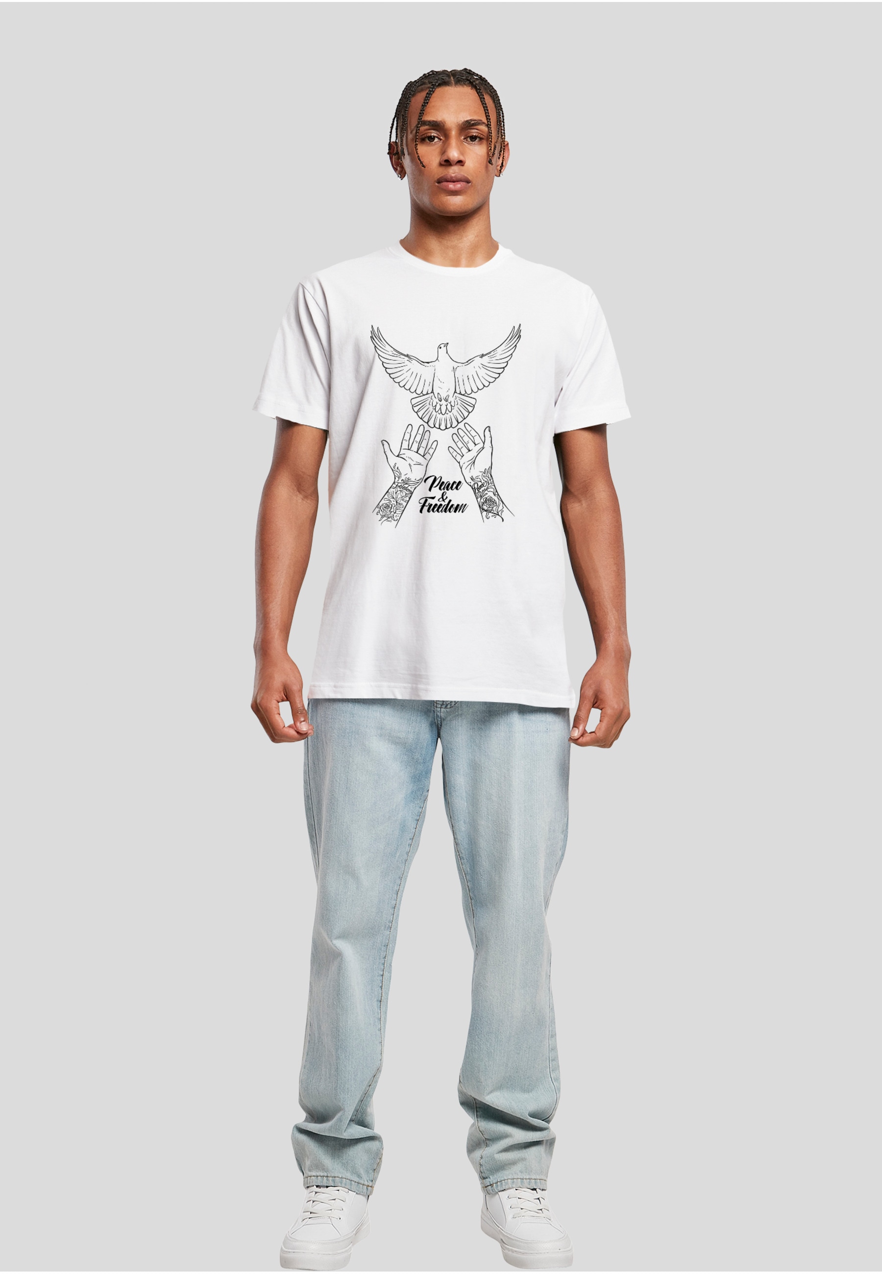 MisterTee T-Shirt »MisterTee Herren Peace & Freedom Tee« 1 Stk.