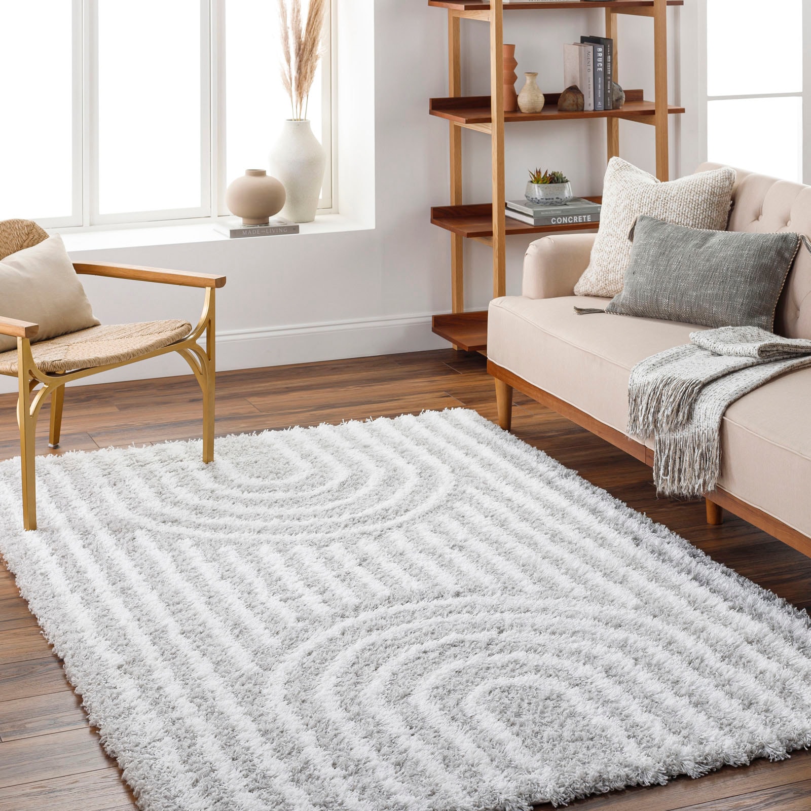 Livabliss Hochflor-Teppich "DUBAI" rechteckig 52 mm Höhe Shaggy Hochflortep günstig online kaufen