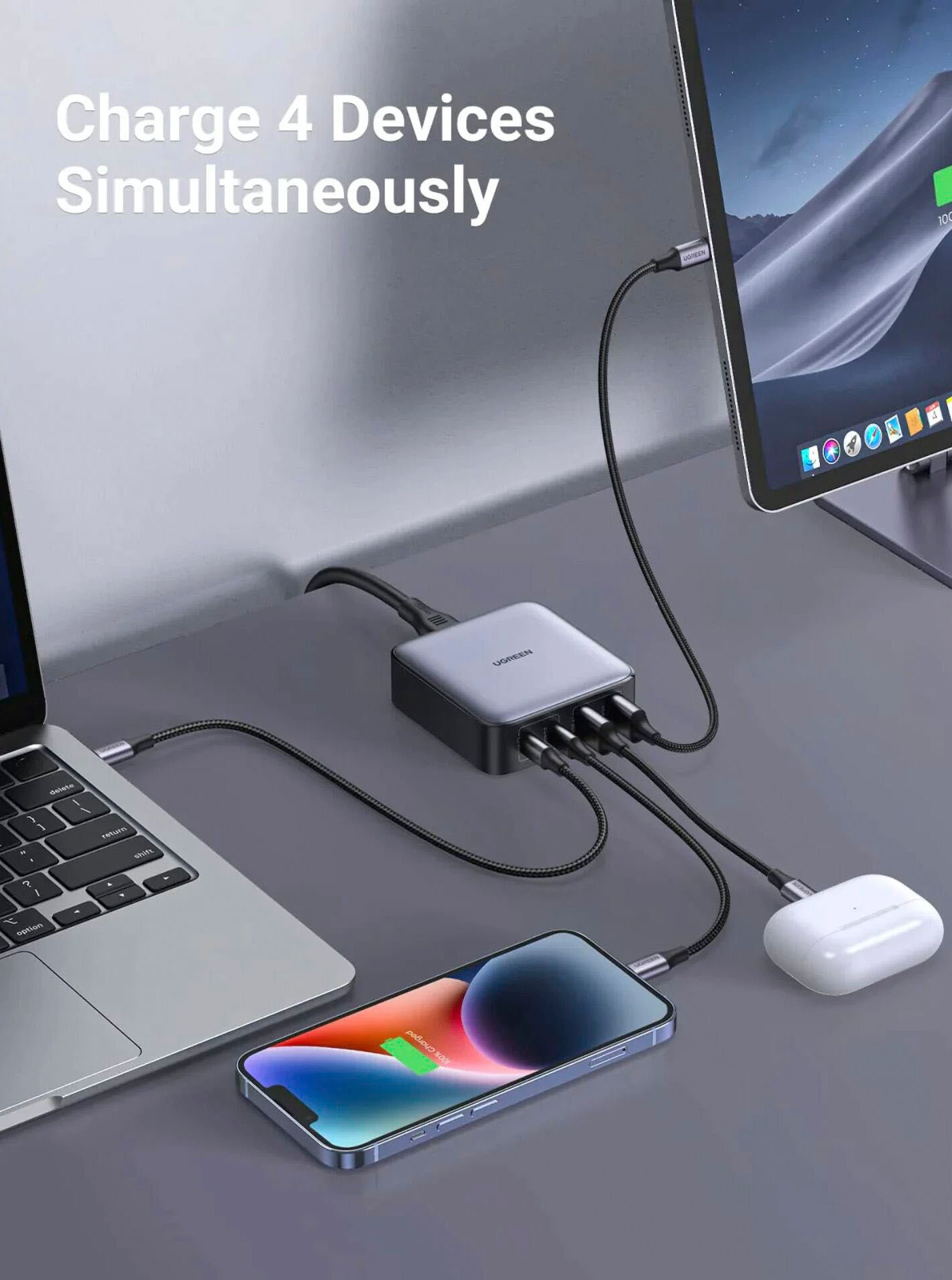 UGREEN USB-Ladegerät »Nexode 2*USB-A + 2*USB-C 65W Desktop Fast Charger«