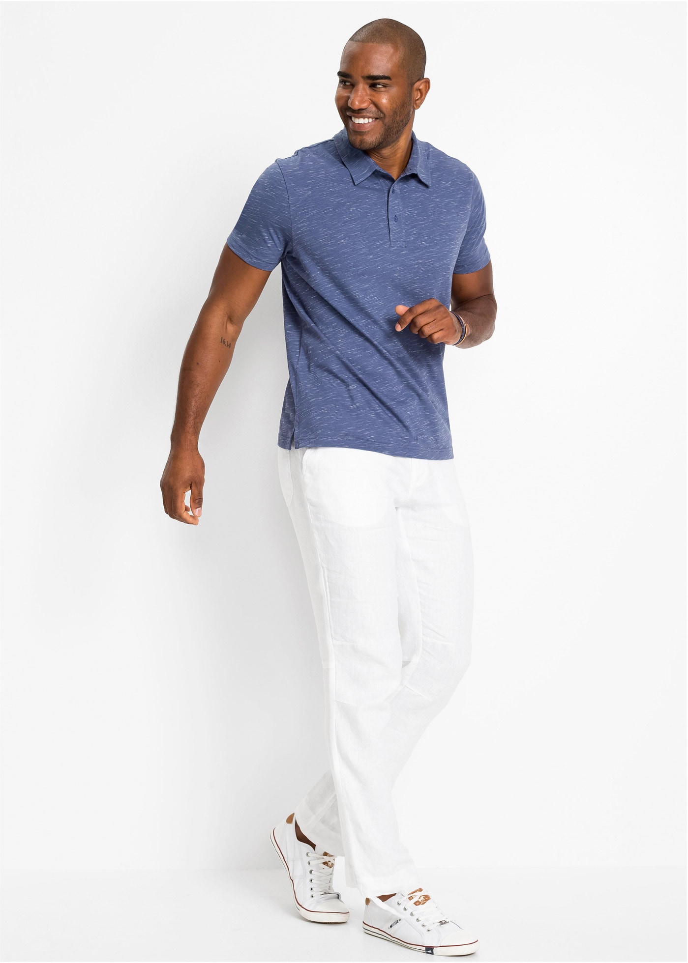 bonprix Poloshirt Regular Fit, Kurzarm, Kragen mit Knopfleiste