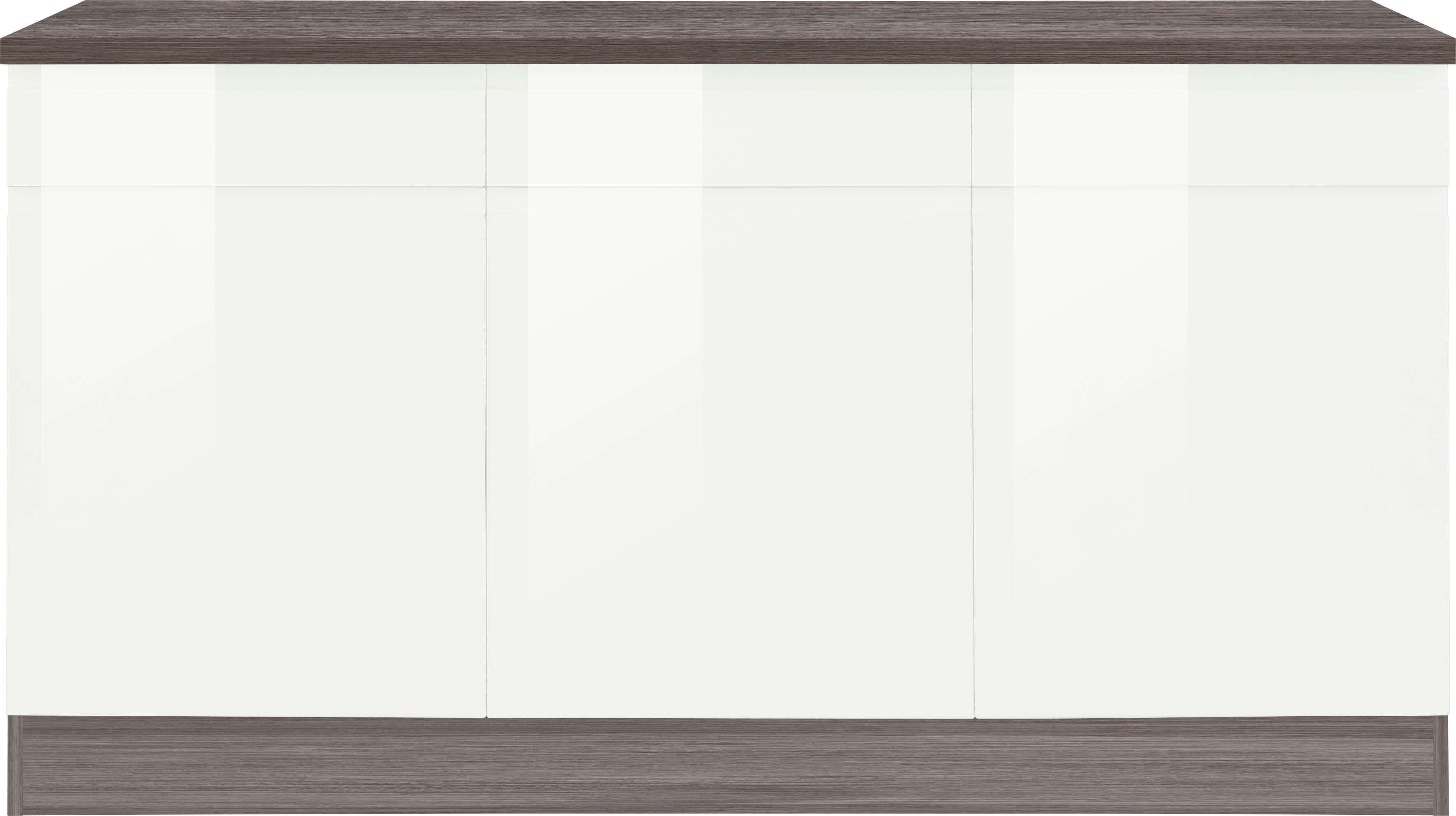 Thumbnail - HELD MÖBEL Unterschrank "Virginia", 85 cm hoch, 150 cm breit, 3 Schubladen, 3 Türen, griffloses Design