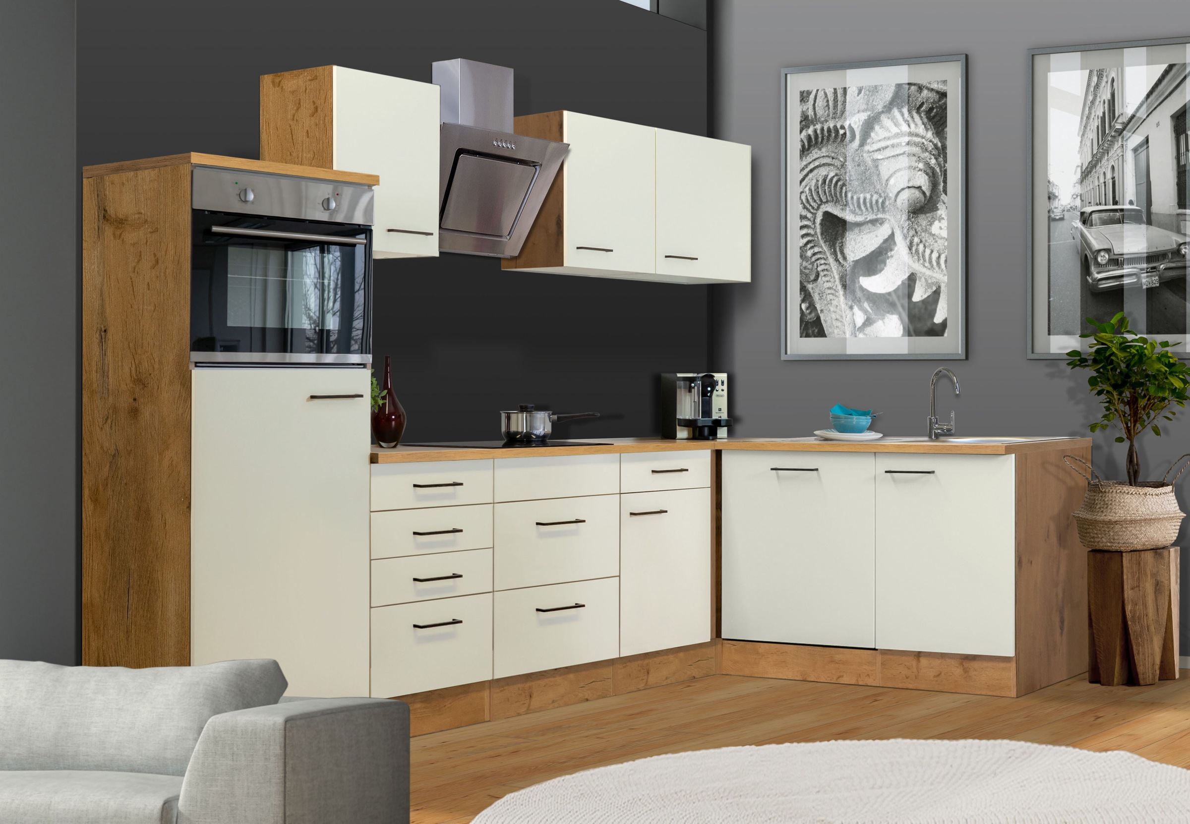 Flex-Well Küchenzeile "Vintea" wahlweise mit E-Geräten, Gesamtbreite 280x17 günstig online kaufen