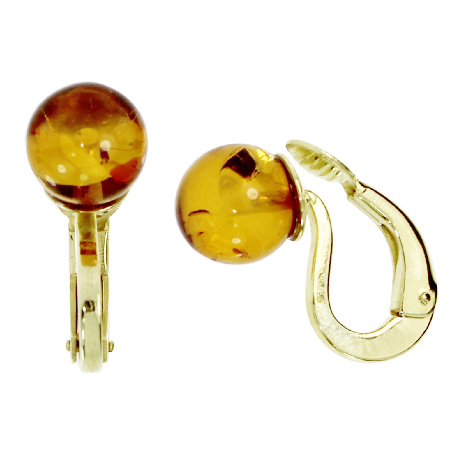 OSTSEE-SCHMUCK Damen Paar Ohrclips "Ostsee-Schmuck Ohrclip Kugel 8 mm Ohrclip Kugel 8 mm", 18 x 8mm, Gelbgold 333, gelb, Gelbgold 333, Ohrringe