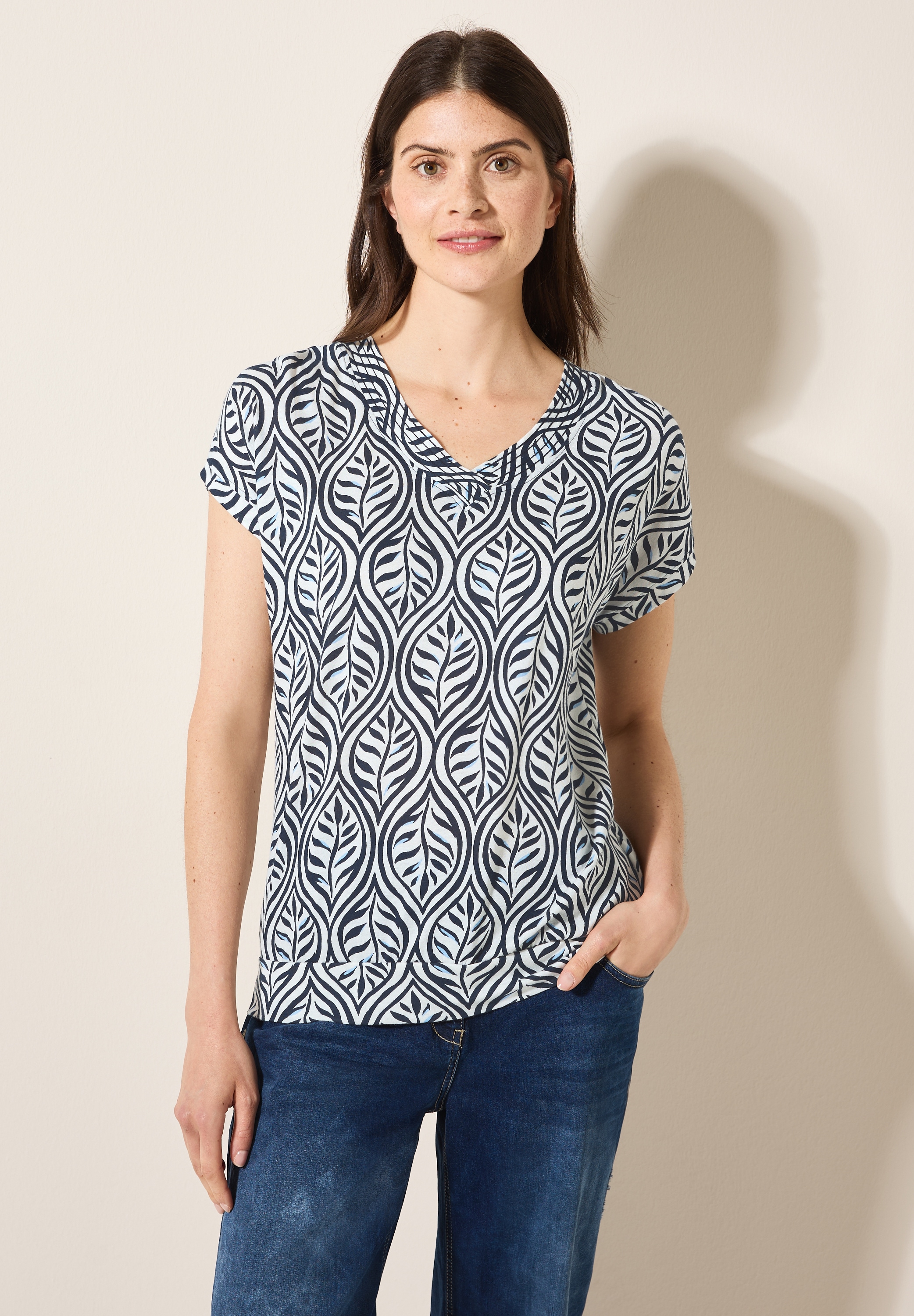 Cecil V-Shirt, im soften Baumwoll-Mix günstig online kaufen