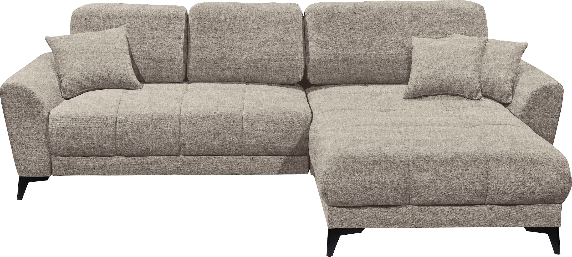 ED EXCITING DESIGN Ecksofa »Bern L-Form«, mit Bettfunktion, Bettkasten & 3 Zierkissen