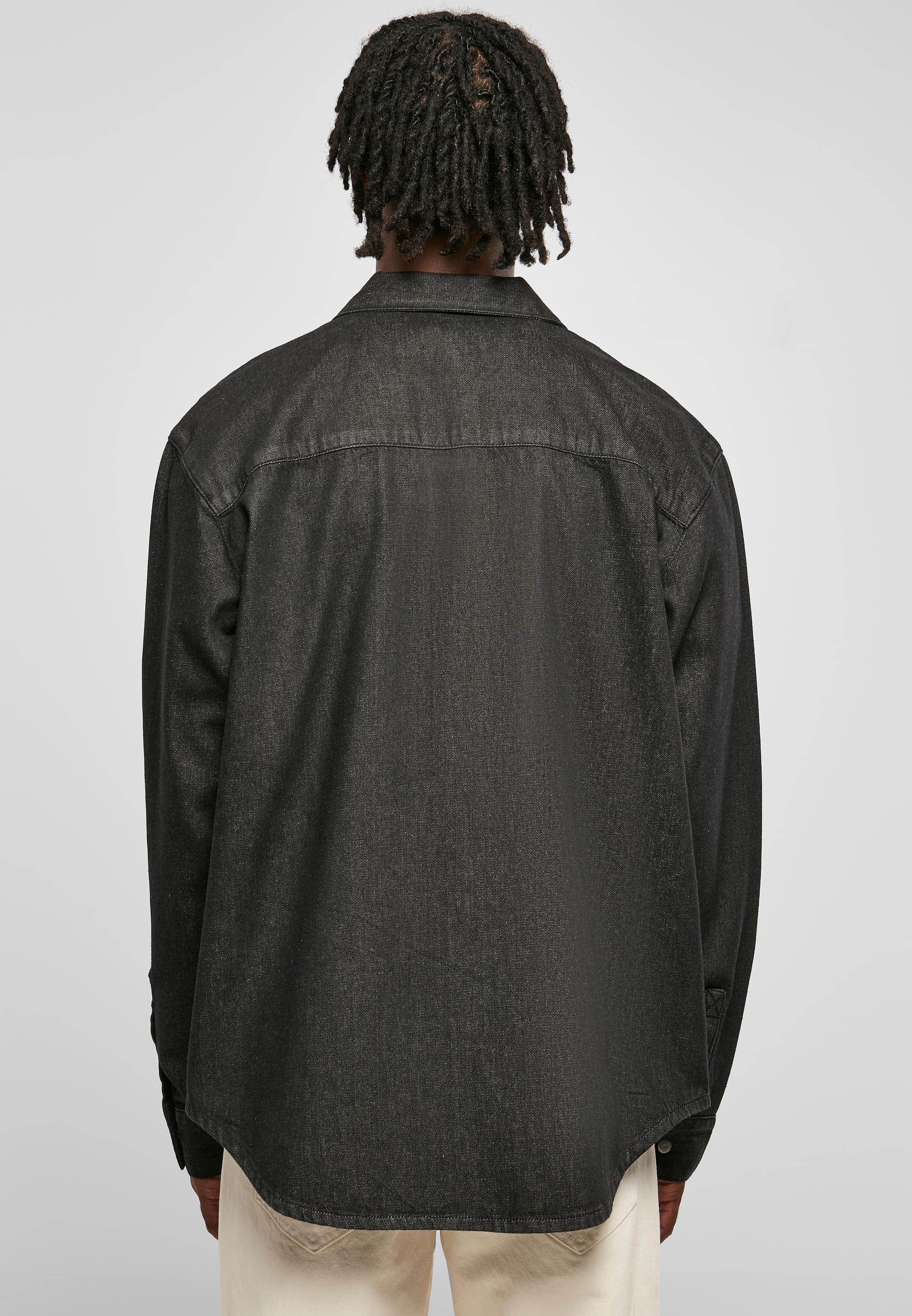 URBAN CLASSICS Langarmhemd »Urban Classics Herren Oversized Denim Pocket Shirt«, (1 tlg.)