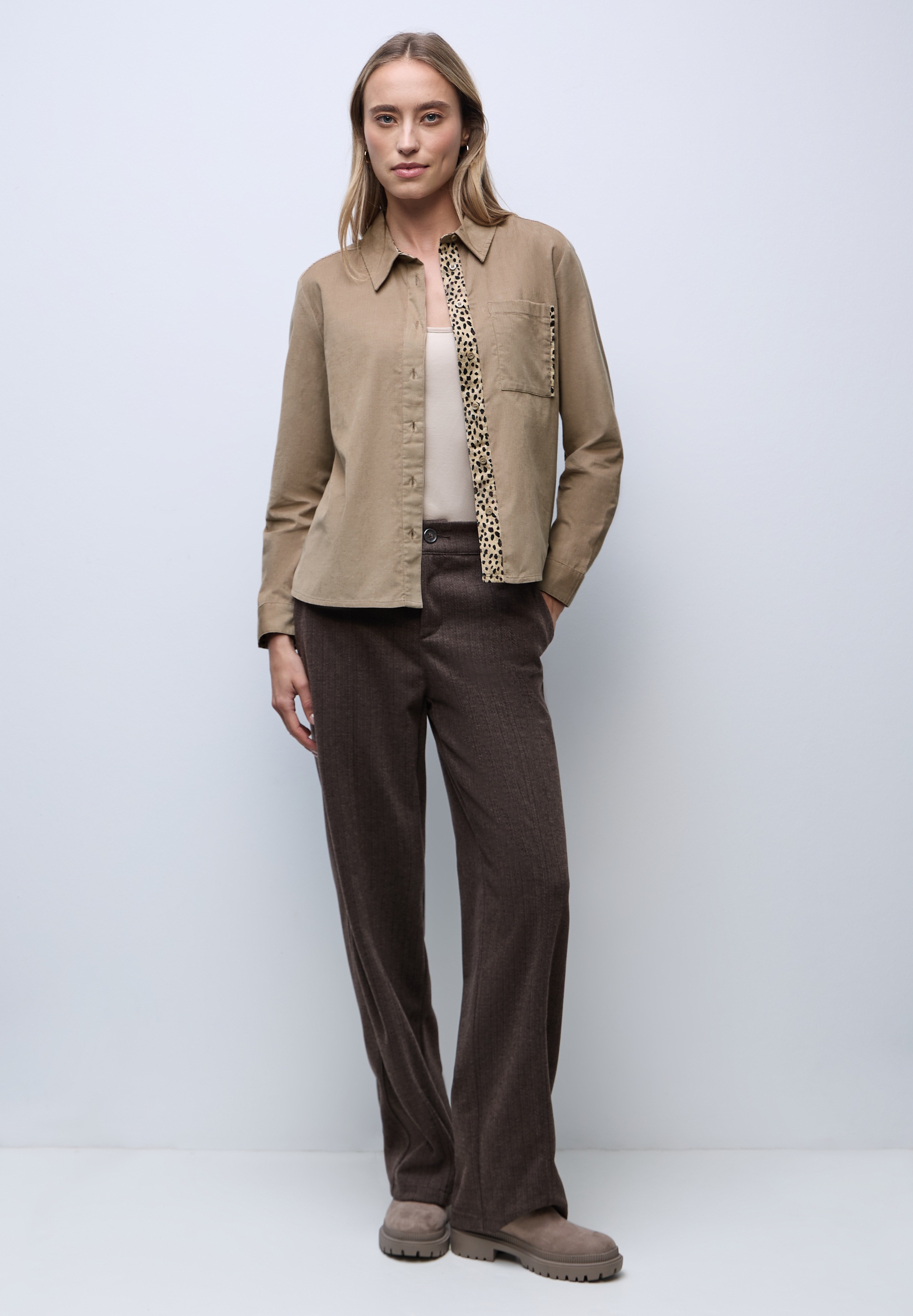 STREET ONE Langarmbluse mit Knopfleiste