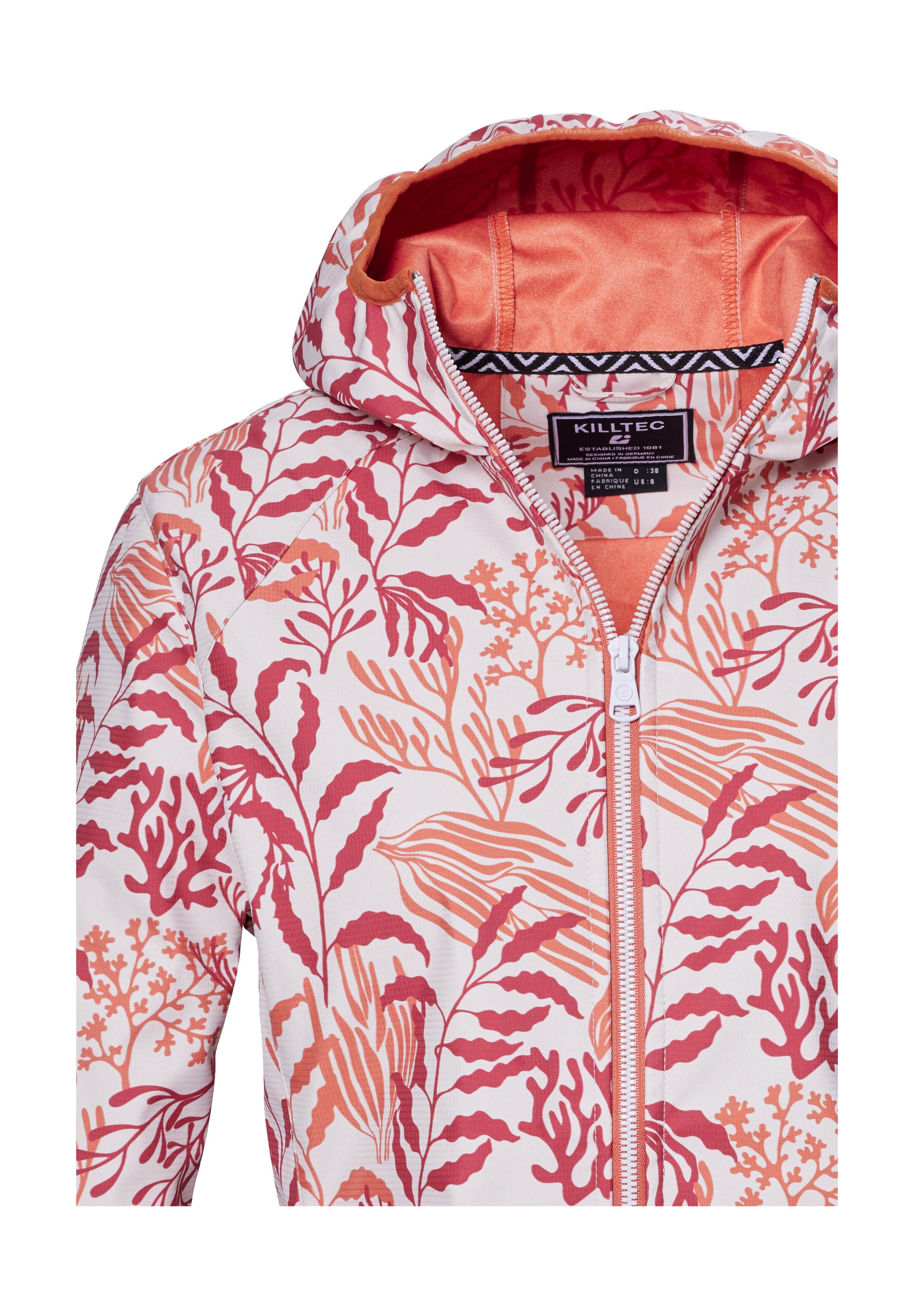 Killtec Softshelljacke »KOS 56 WMN SFTSHLL JCKT«, Wasserabweisende, winddichte Softshelljacke mit floralem Print