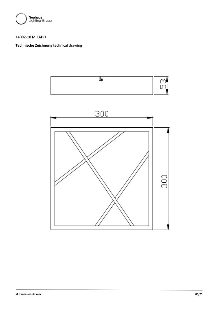 JUST LIGHT LED Deckenleuchte »MIKADO« LED-Board 1 Stk. Warmweiß dimmbar, Simply Dim, Memory nach Trennung vom Netz