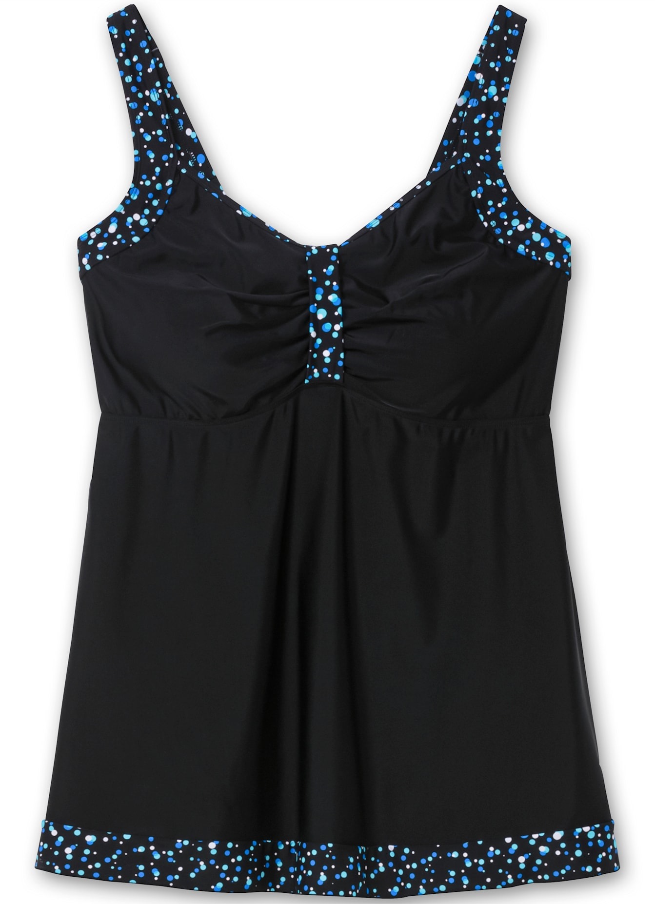 Tankini-Top SHEEGO, Damen, Gr. 50, Cup B, schwarz (schwarz, gemustert), Elasthan, Polyamid, Bikini-Oberteile 3