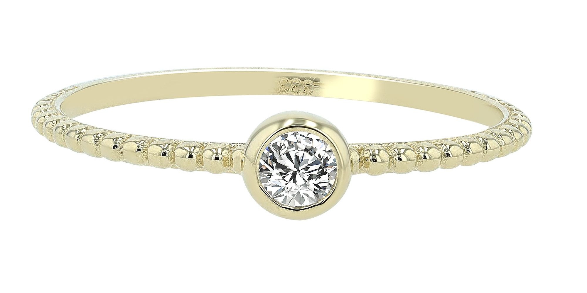 Fingerring ADELIA´S "Damen Ring aus 333 Gold mit Zirkonia" Gr. 60, gold, Fingerringe, Damen, 60, Fingerring 2