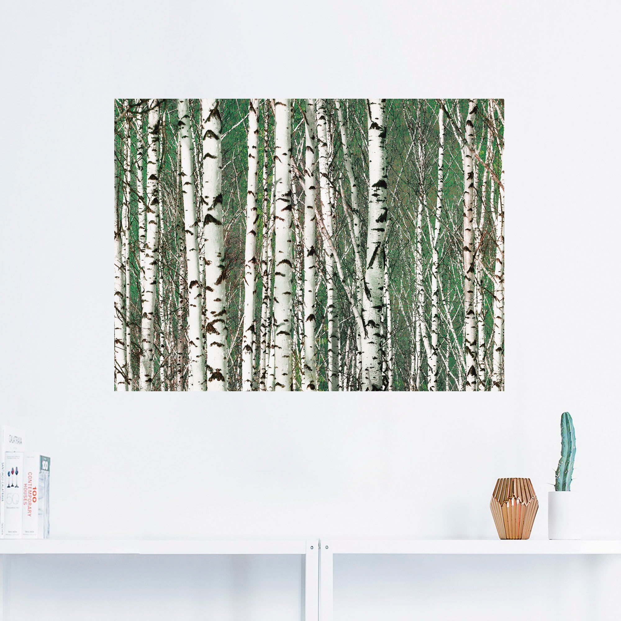 Artland Wandbild »Birkenwald - Bäume«, Bäume, (1 St.), als Leinwandbild, Wandaufkleber in verschied. Größen