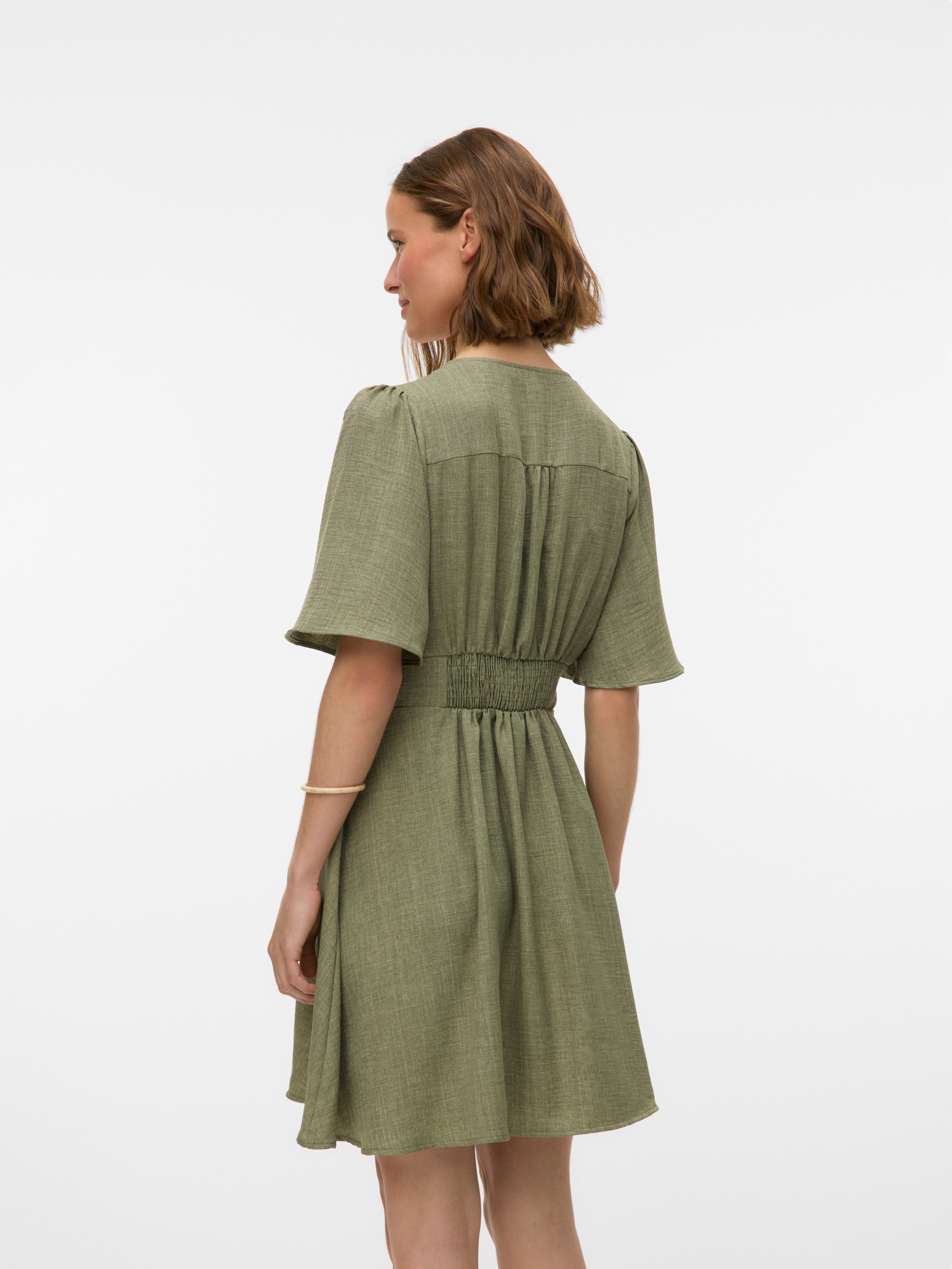 Vero Moda Minikleid "VMMELANEY 2/4 SHORT DRESS WVN NOOS" Sommerkleid, Kunsf günstig online kaufen