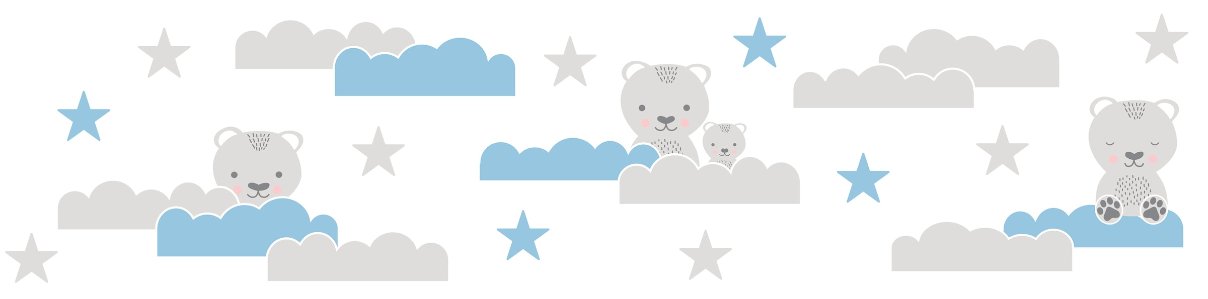 A.S. Création Bordüre »Dreamy Bears«, Kinderzimmertapete Tapete Rot Blau Schwarz für Baby- und Kinderzimmer