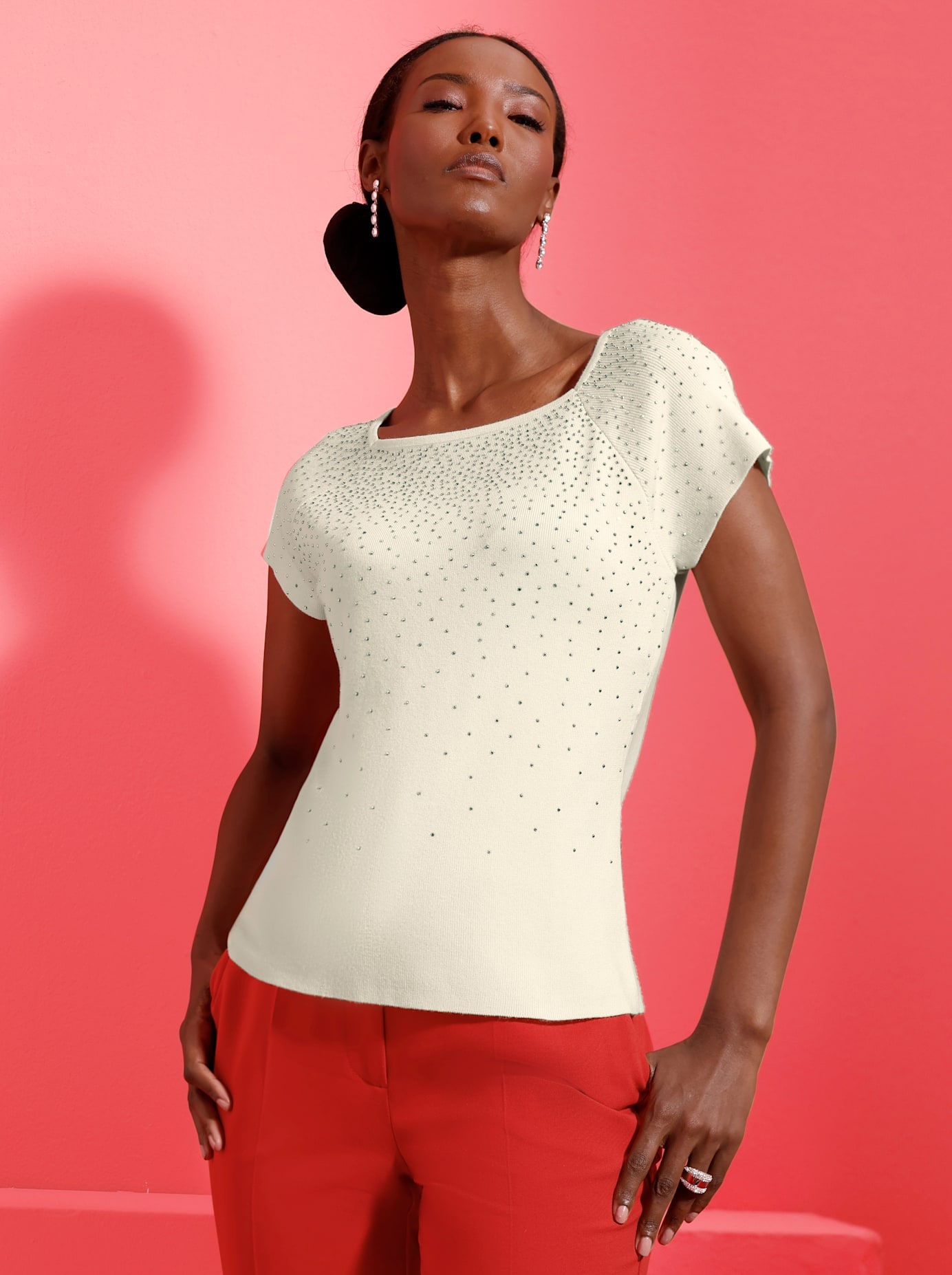 creation L Rundhalspullover "Lyocell-Viskose-Pullover" günstig online kaufen