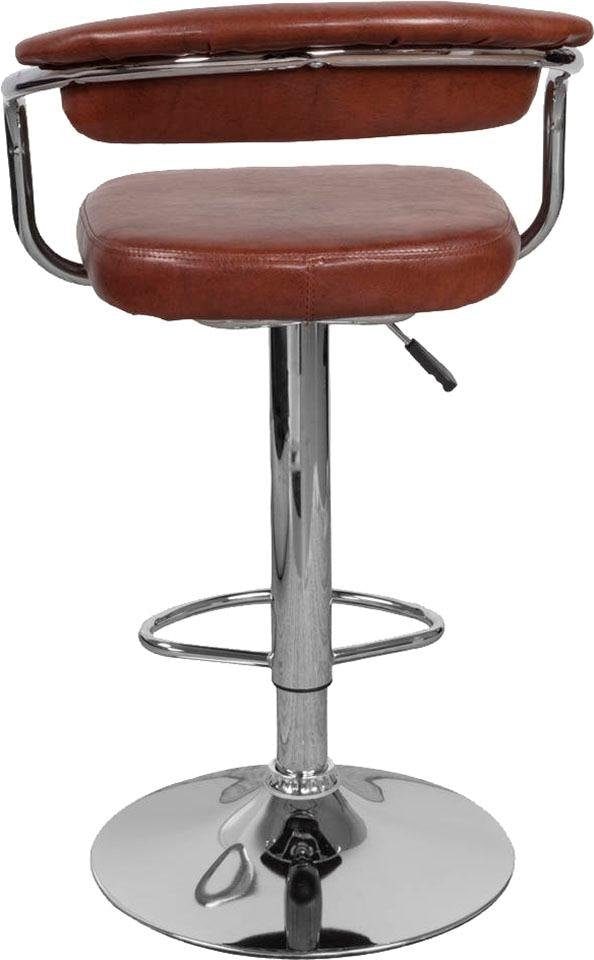 Kayoom Hochstuhl »Barstuhl Midnight 525 2er-Set, in Leder-Optik, Barhocker«, (Set), 2 St., pflegeleicht, höhenverstellbar, komfortabel, drehbar